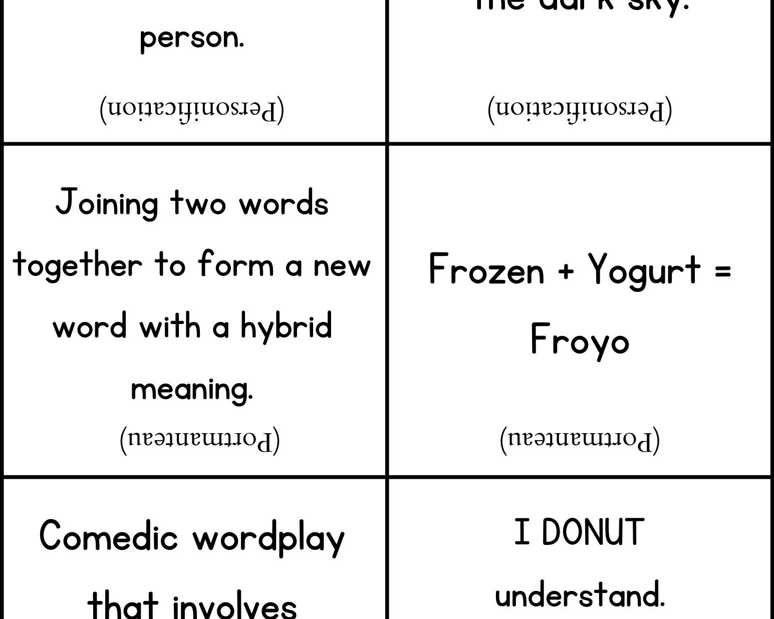 Literary Devices Bingo - This Resource Is Great For Grades 7-8.