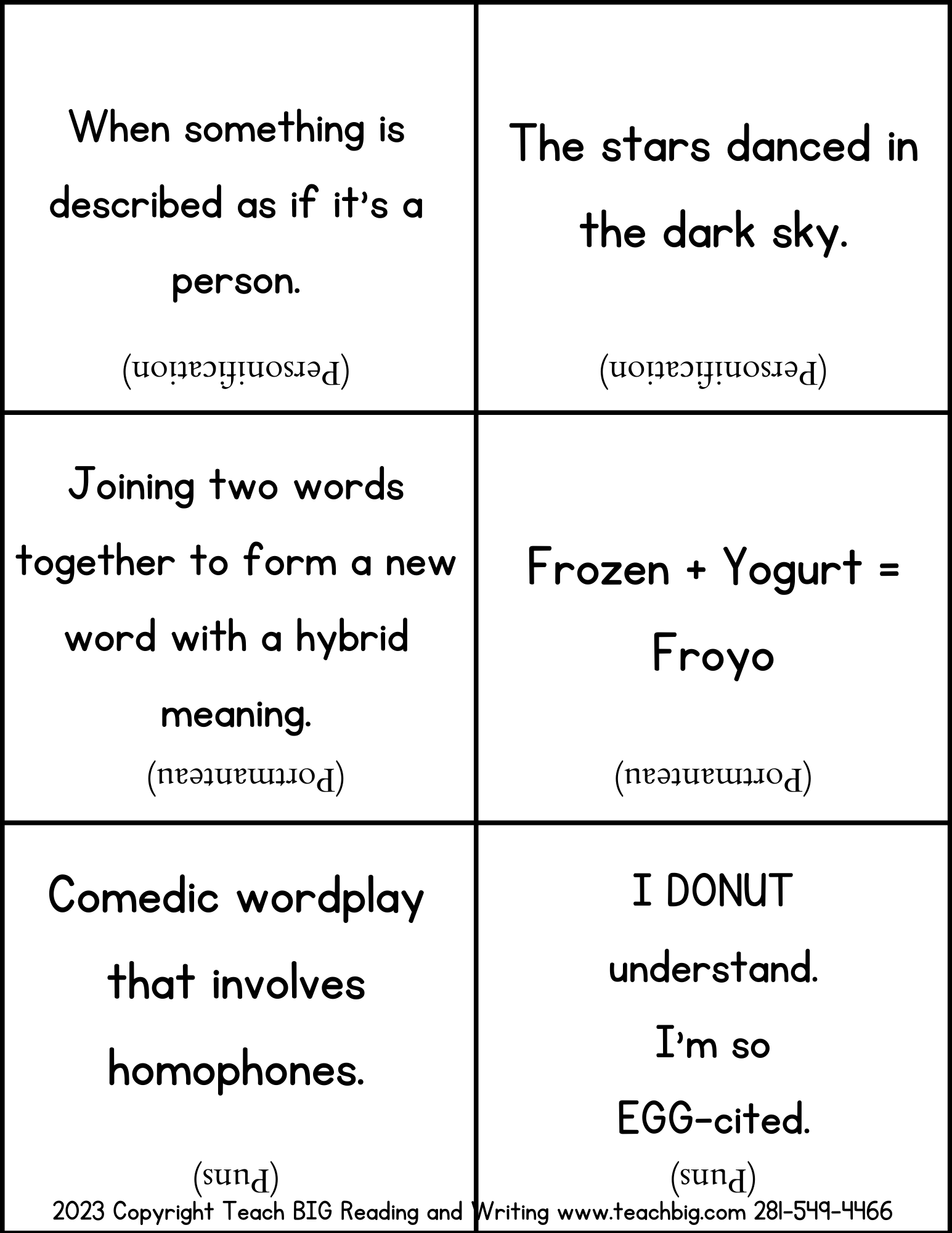 Literary Devices Bingo - This Resource Is Great For Grades 7-8.