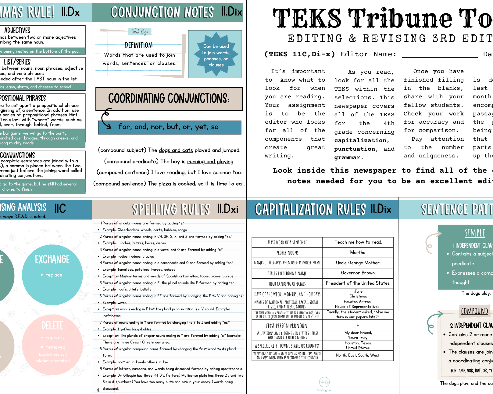 Teks Tribune Tools: Editing & Revising - 3Rd Grade