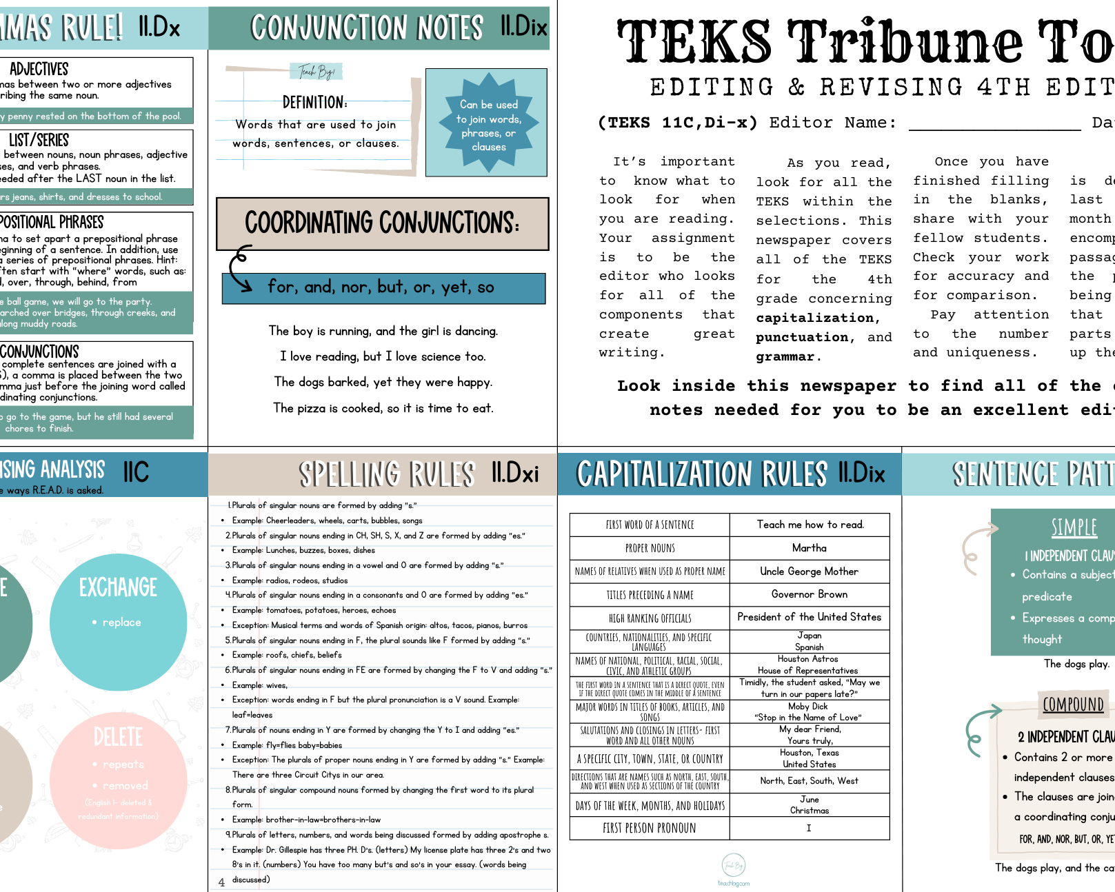Teks Tribune Tools: Editing & Revising - 4Th Grade Edition