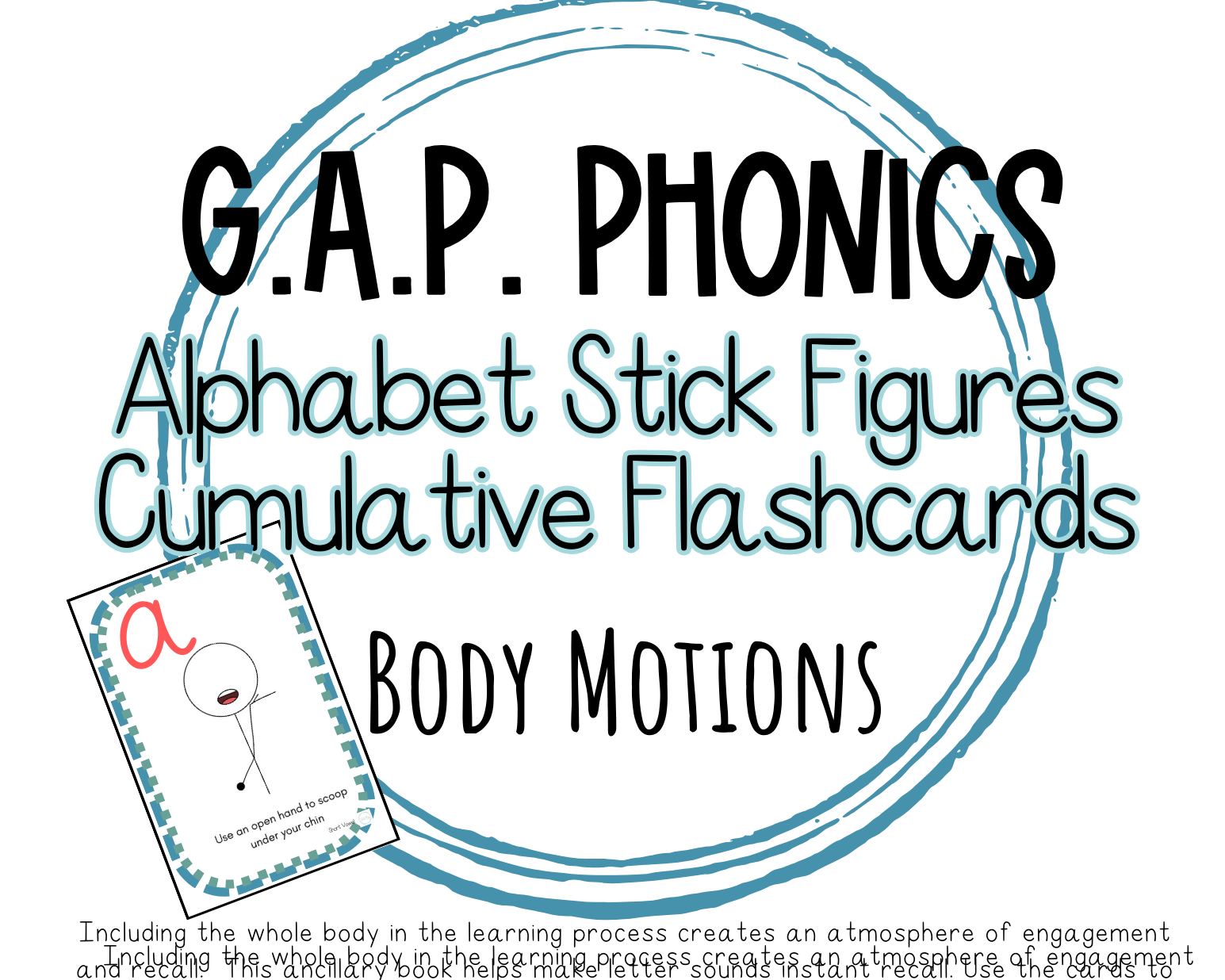 Alphabet Stick Figures Cumulative Flashcards