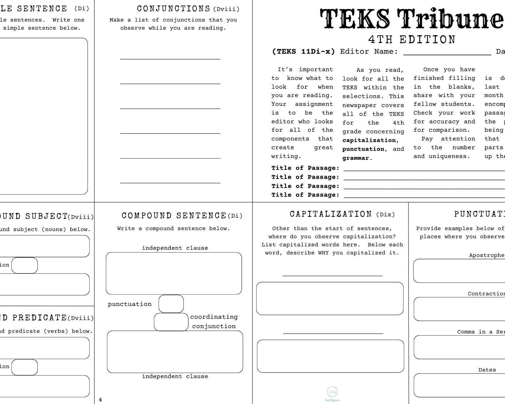 Teks Tribune - 4Th Grade Edition