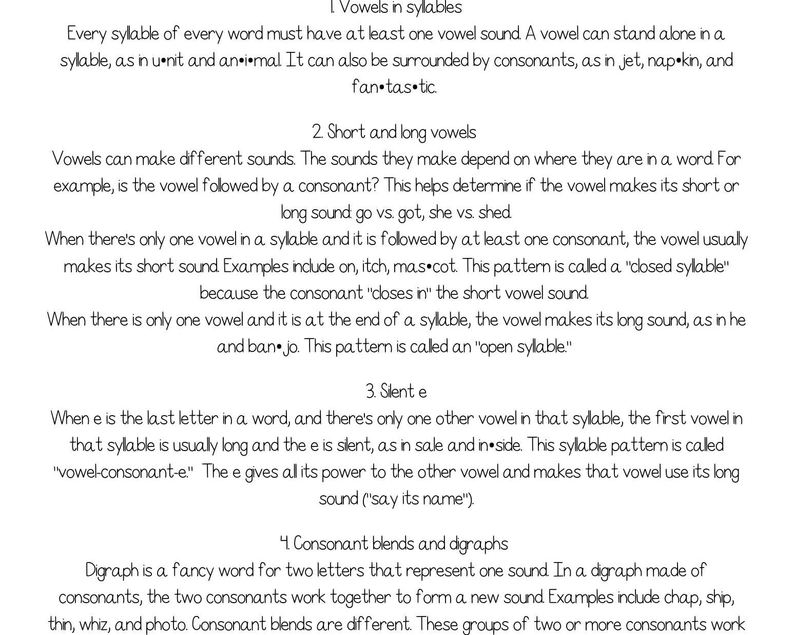 15 Common Phonics Rules