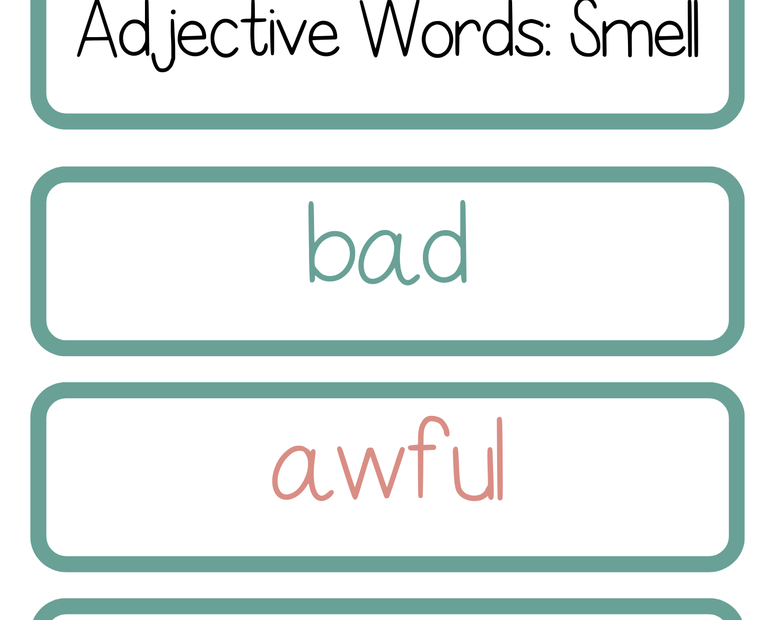Adjective Word Trios | The Additive Word Trios Item Is A Set Of 36 Sets Three Words That Cover All