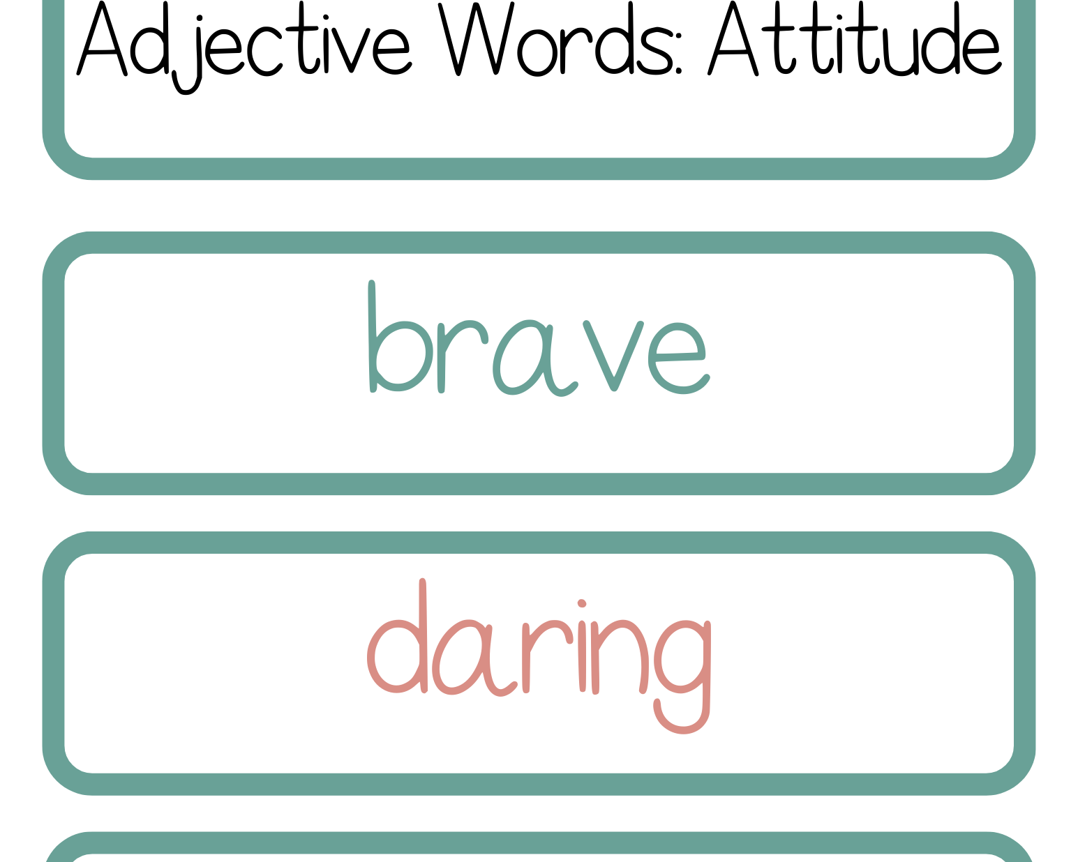 Adjective Word Trios | The Additive Word Trios Item Is A Set Of 36 Sets Three Words That Cover All