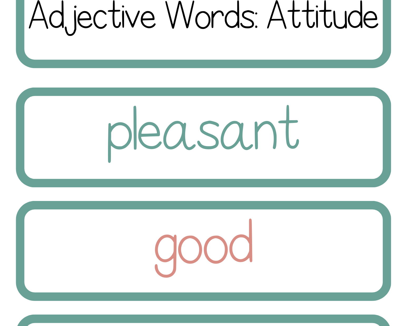 Adjective Word Trios | The Additive Word Trios Item Is A Set Of 36 Sets Three Words That Cover All