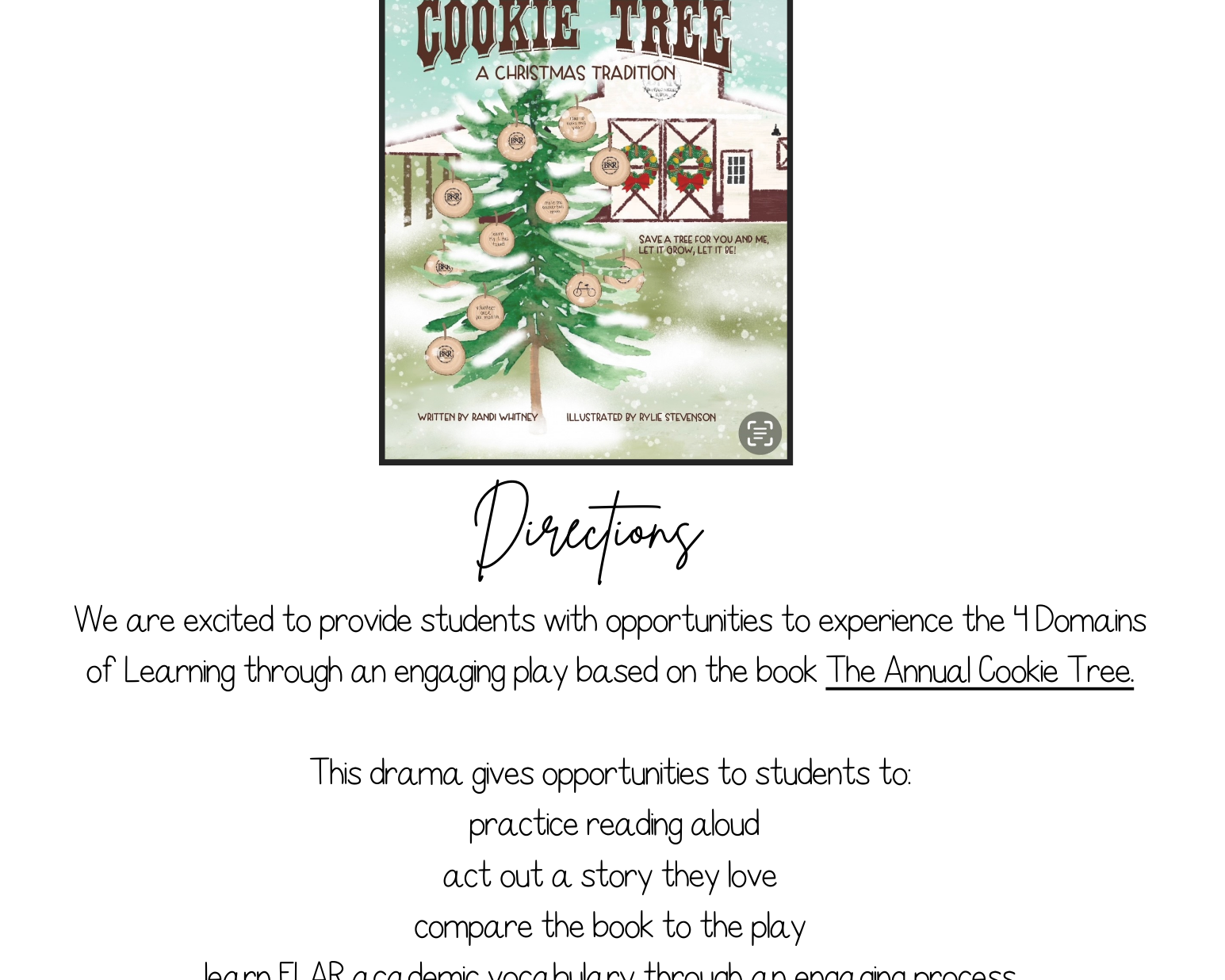 A Drama Experience | The Annual Cookie Tree: Christmas Tradition