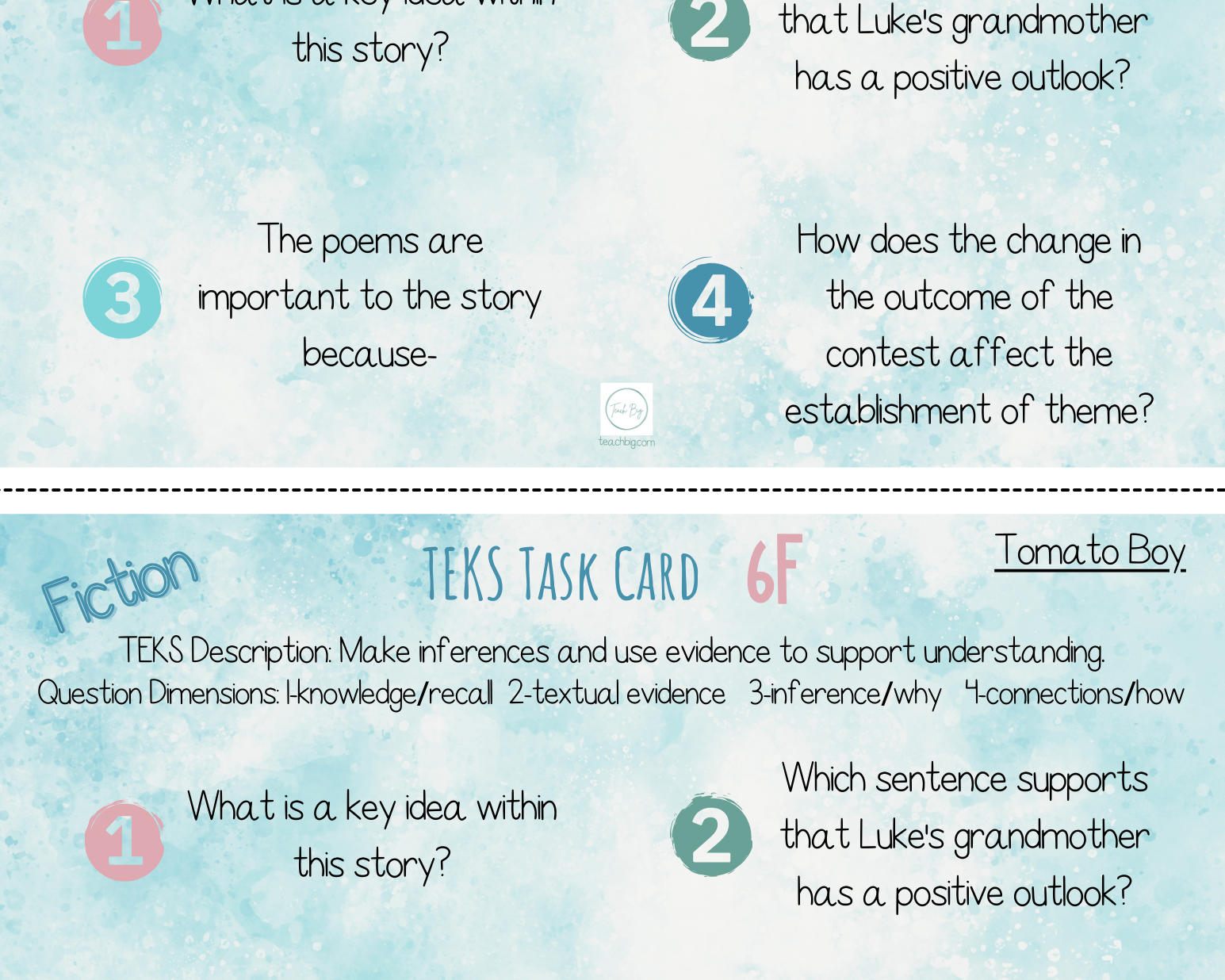 Teks 10A Task Cards:  Sample Set