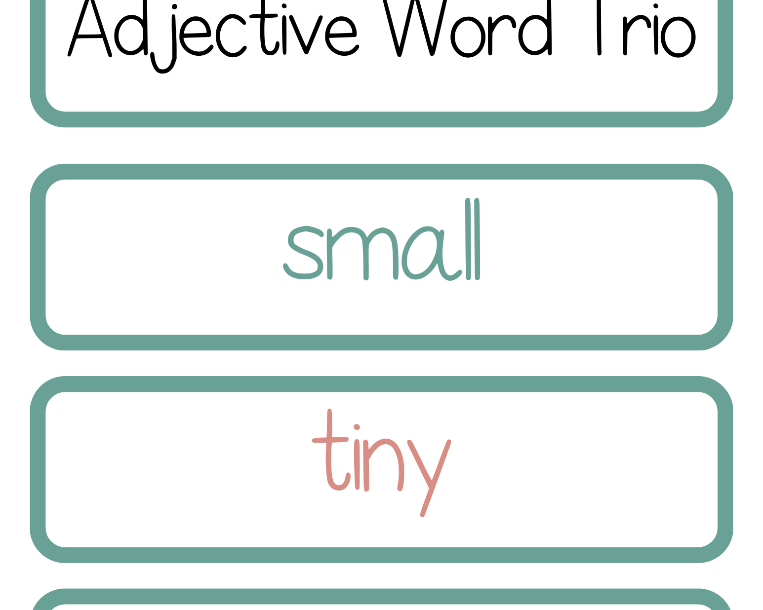 Word Trio Page | Buffalo Nickel Ranch Theme