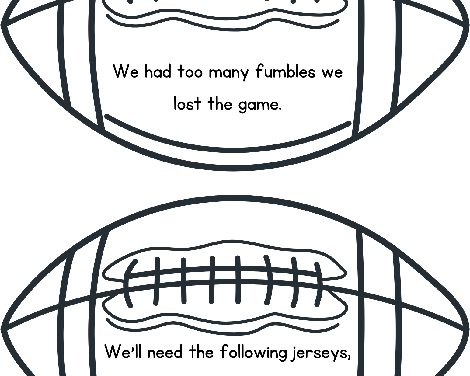 Punting Punctuation Activity - This Resource Is Great For Grades 7-8.