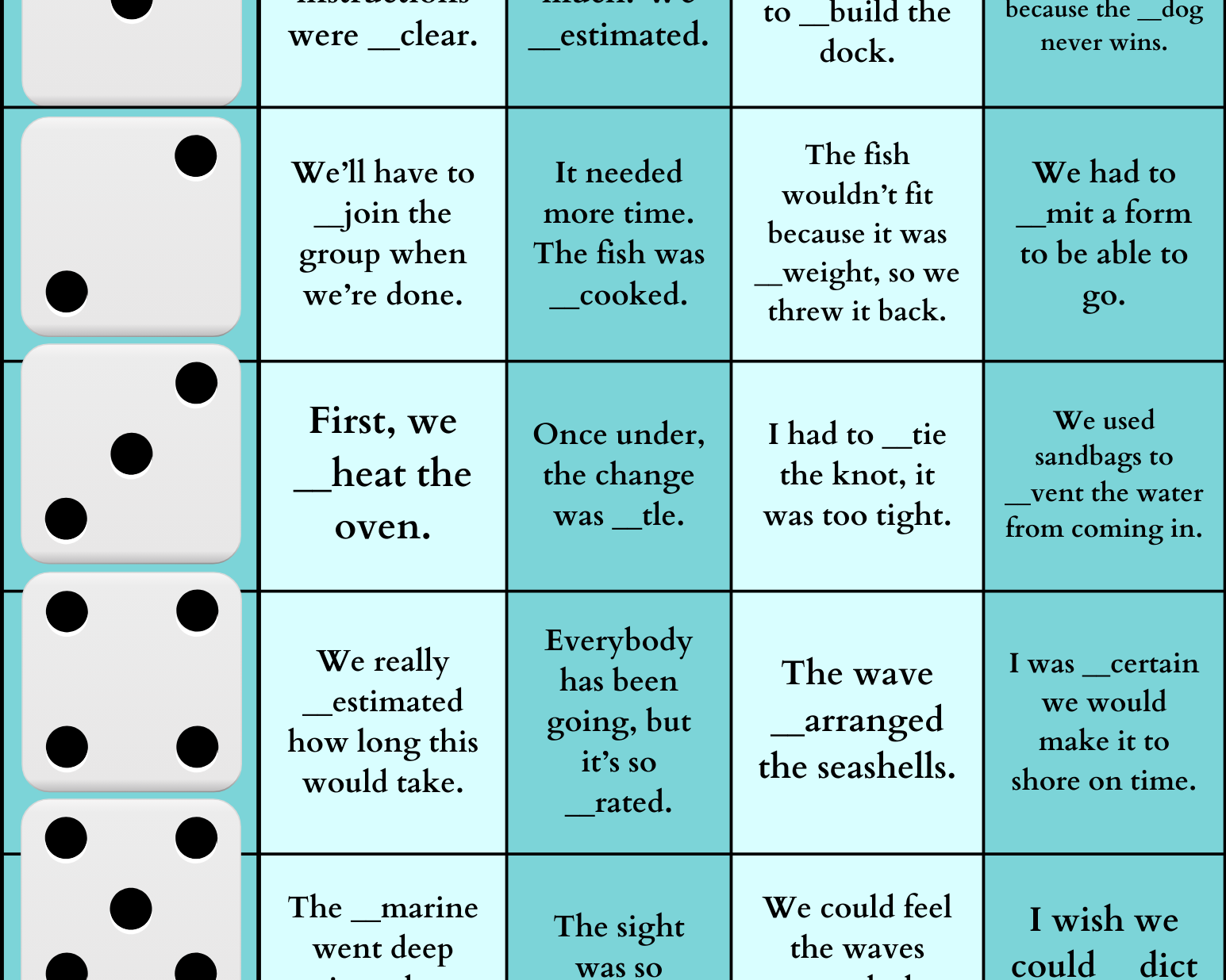 Roll A Prefix Activity - This Resource Is Great For Grades 4-6.