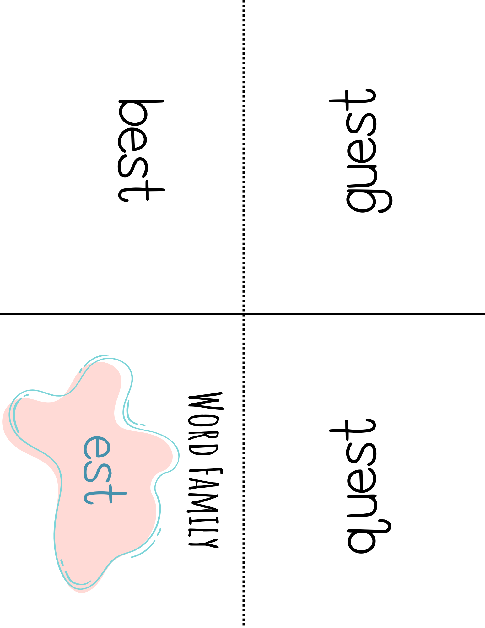 Word Family Books - Est: This Word Family Booklet Emphasizes The Est. It Goes Great In A Station Or