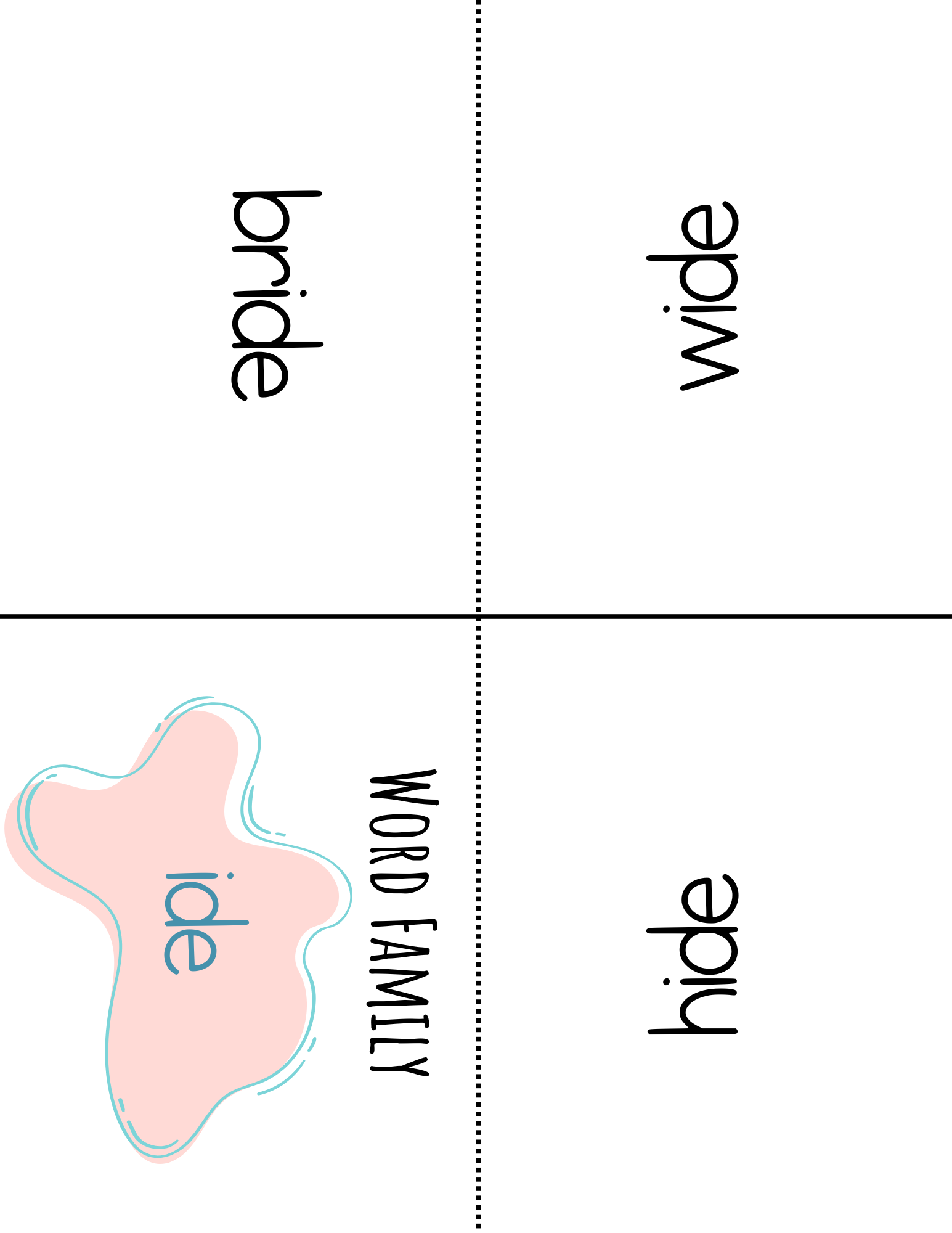 Word Family Books - Ide: This Word Family Booklet Emphasizes The Ide. It Goes Great In A Station Or