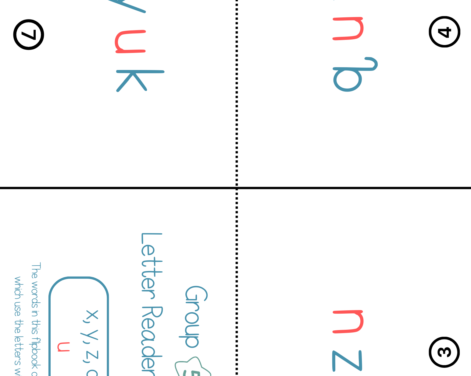 Letter Readers Group 5 (X Y Z Q U):  Each Reader Book Focuses Only On The Letters From That