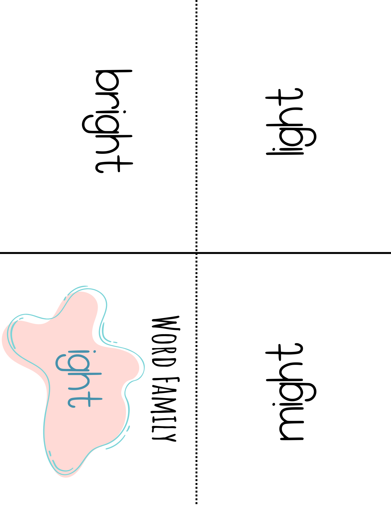 Word Family Books - Ight: This Word Family Booklet Emphasizes The Ight. It Goes Great In A Station