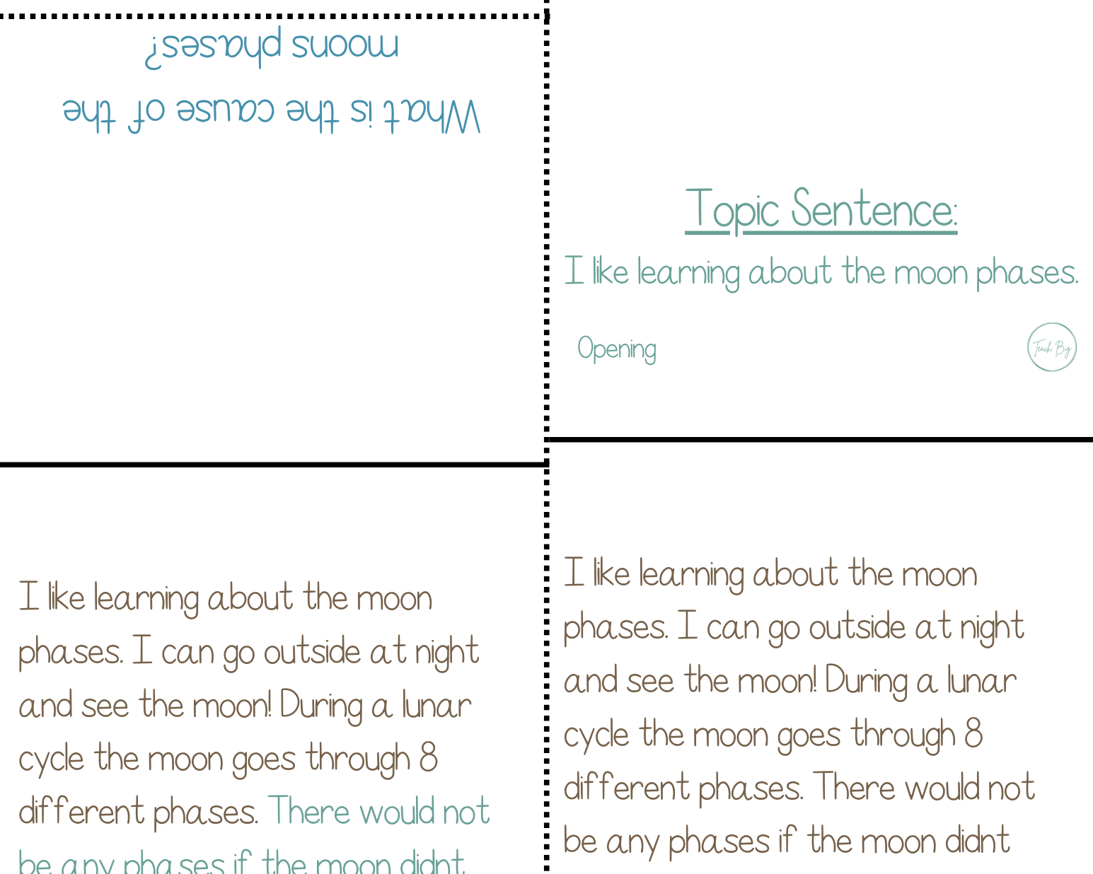 Paragraph Power Science Moon Phases | Whether It Is A Small Group Paired Student Activity Or An