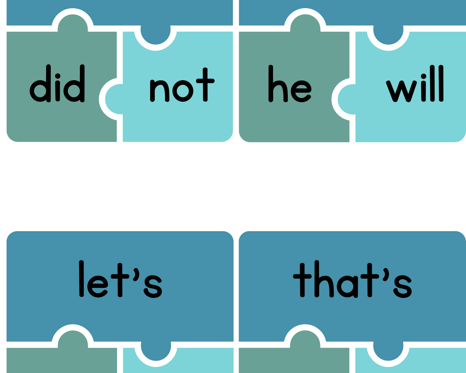 Contraction Puzzles Activity - This Resource Is Great For Grades 2-3.
