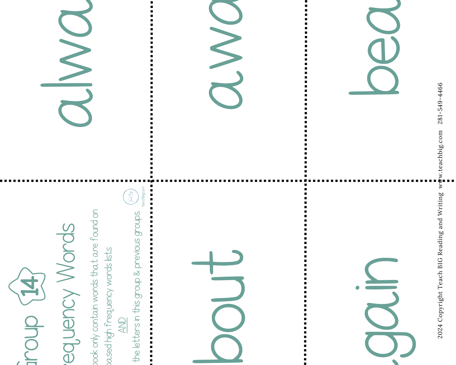 High Frequency Words Booklet - Group 14 | These High Frequency Booklets Are Paramount When