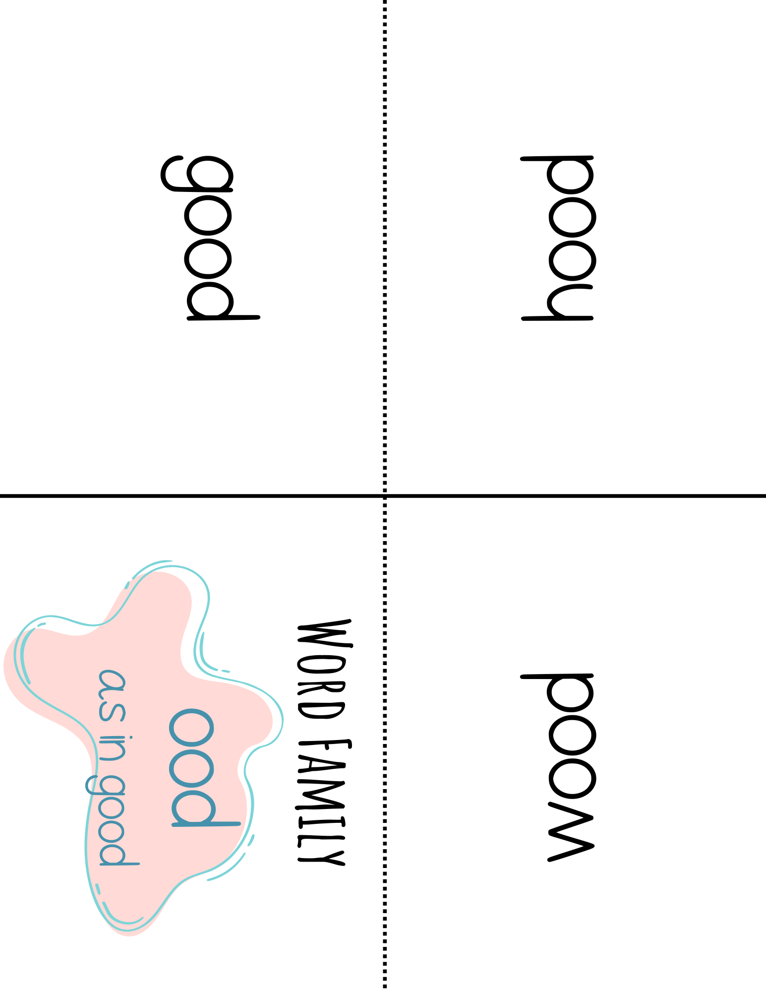 Word Family Books - Ood (As In Good): This Word Family Booklet Emphasizes The Good). It Goes Great