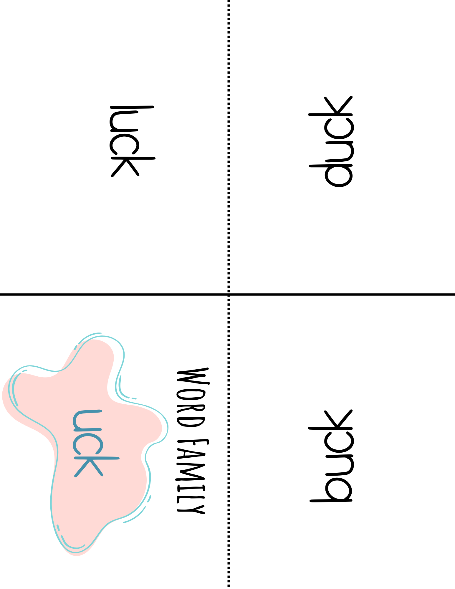 Word Family Books - Uck: This Word Family Booklet Emphasizes The Uck. It Goes Great In A Station Or
