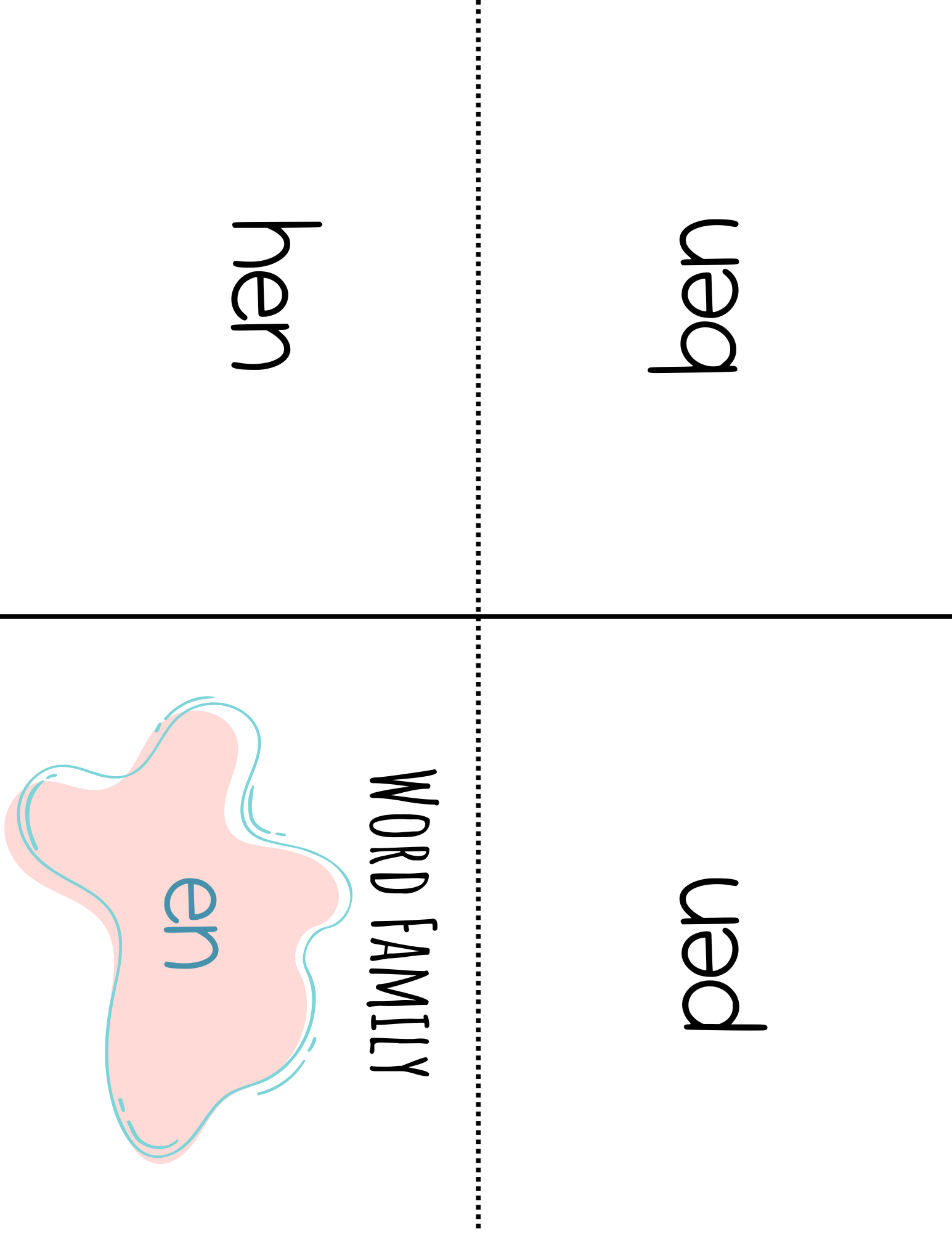 Word Family Books - En: This Word Family Booklet Emphasizes The En. It Goes Great In A Station Or