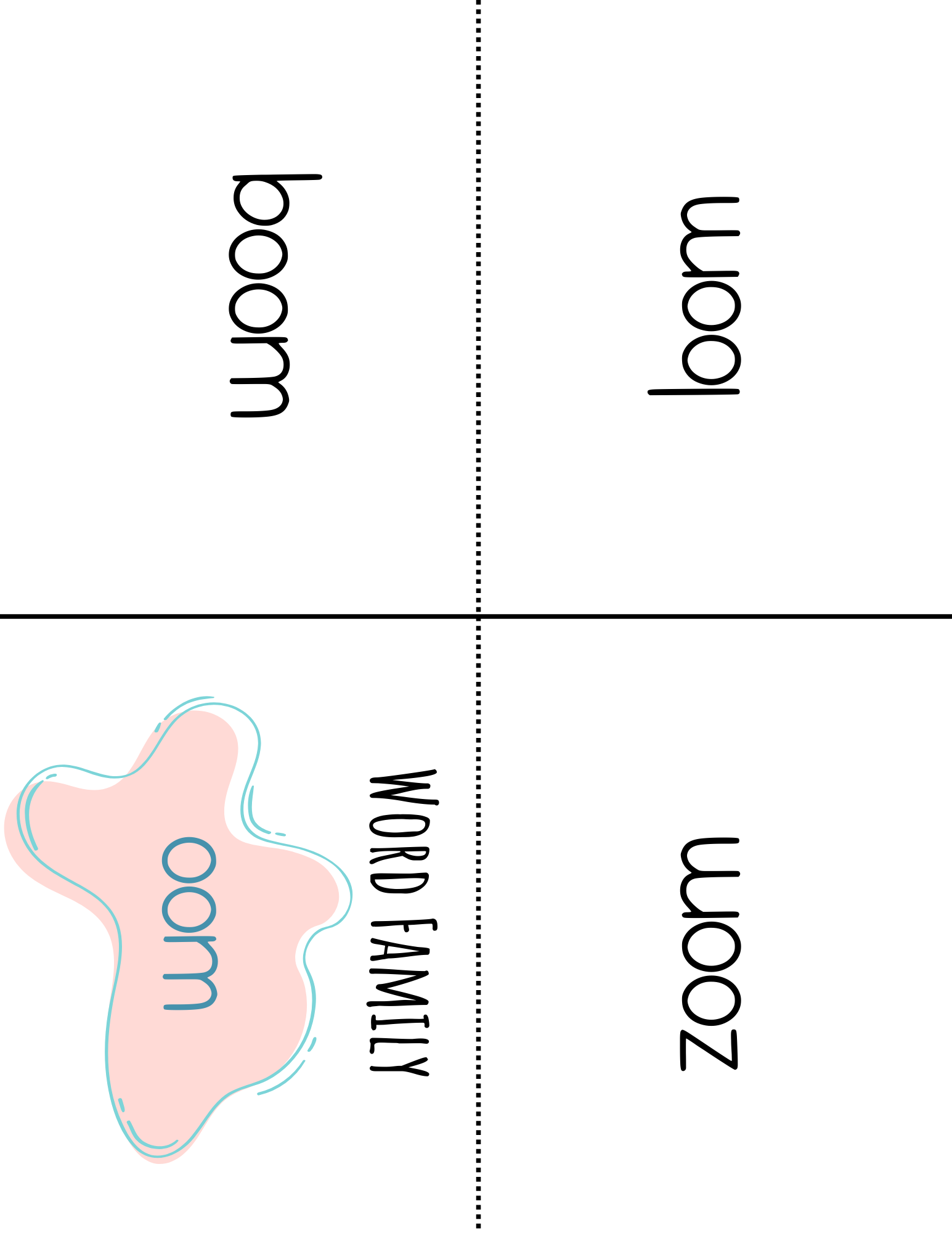 Word Family Books - Oom: This Word Family Booklet Emphasizes The Oom. It Goes Great In A Station Or
