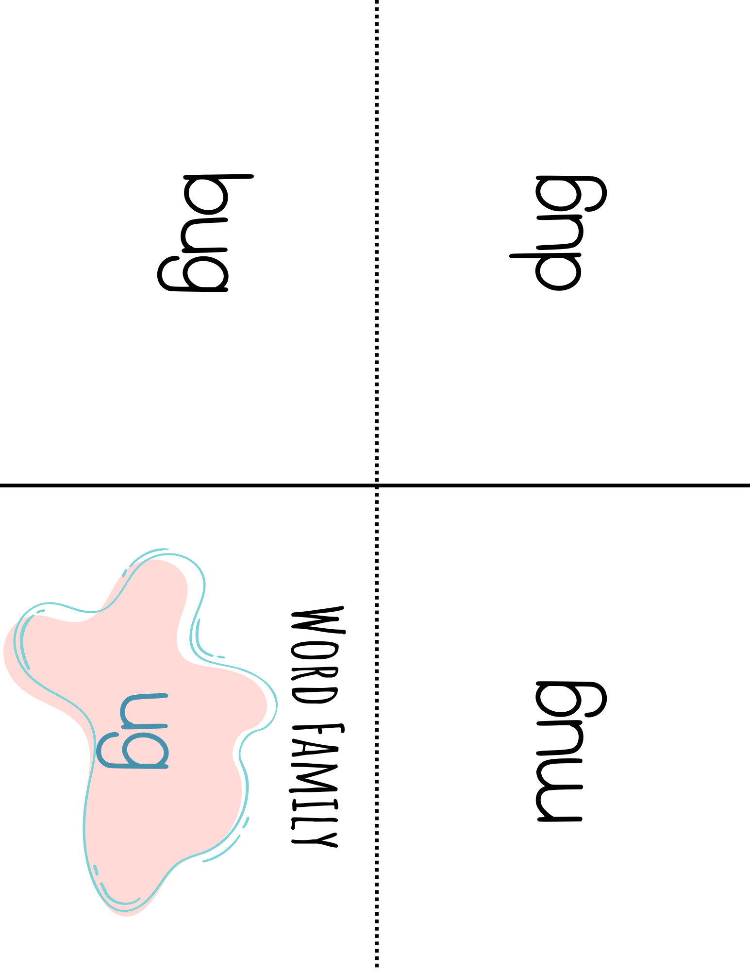 Word Family Books - Ug: This Word Family Booklet Emphasizes The Ug. It Goes Great In A Station Or