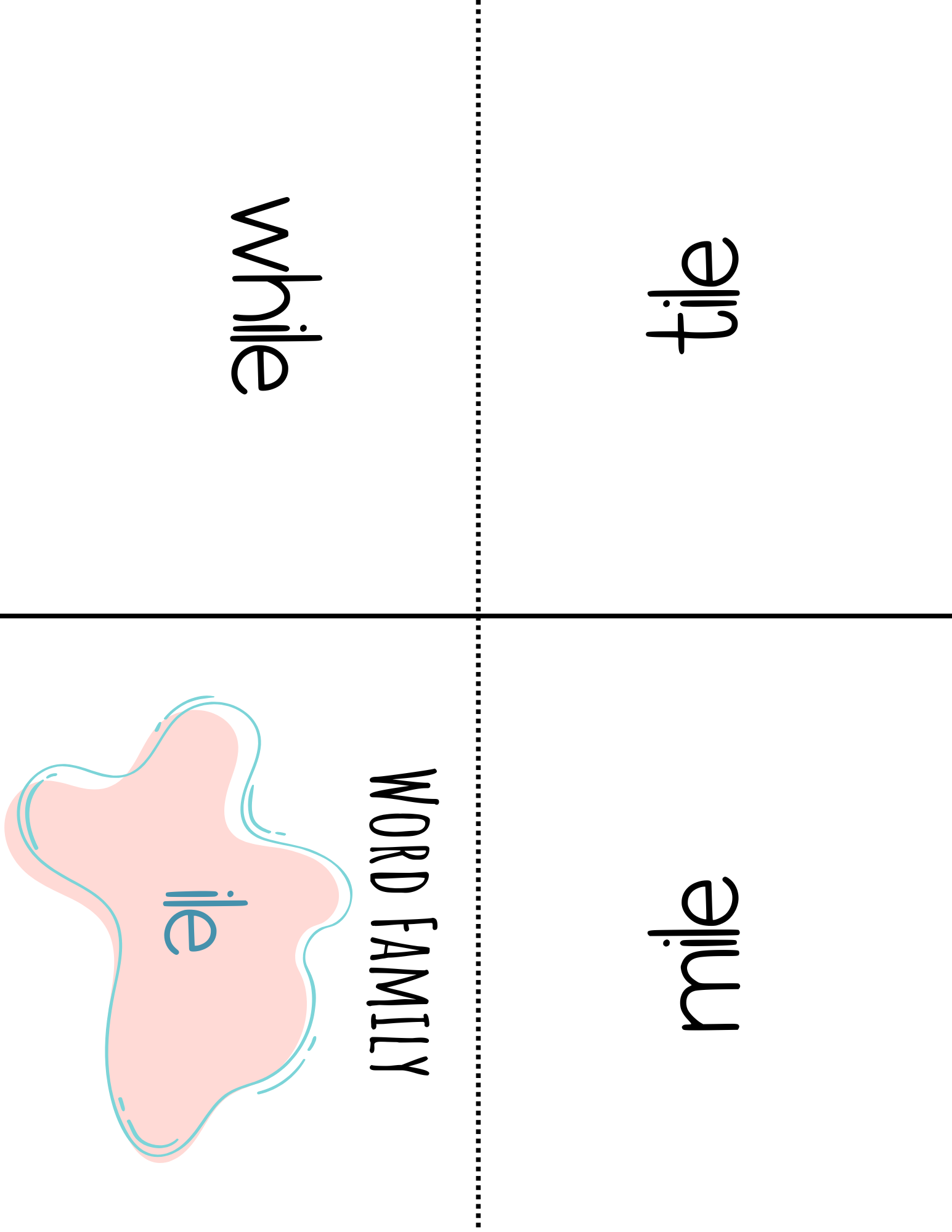 Word Family Books - Ile: This Word Family Booklet Emphasizes The Ile. It Goes Great In A Station Or