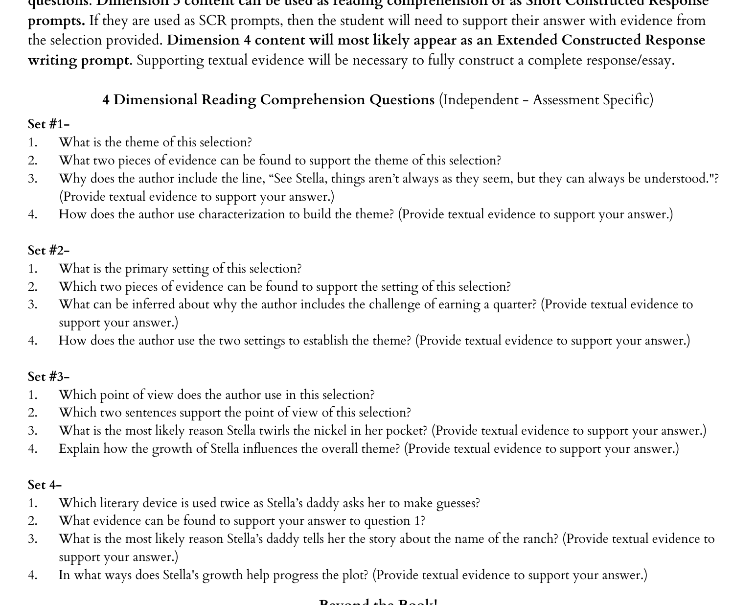 Buffalo Nickel Ranch Study Guide