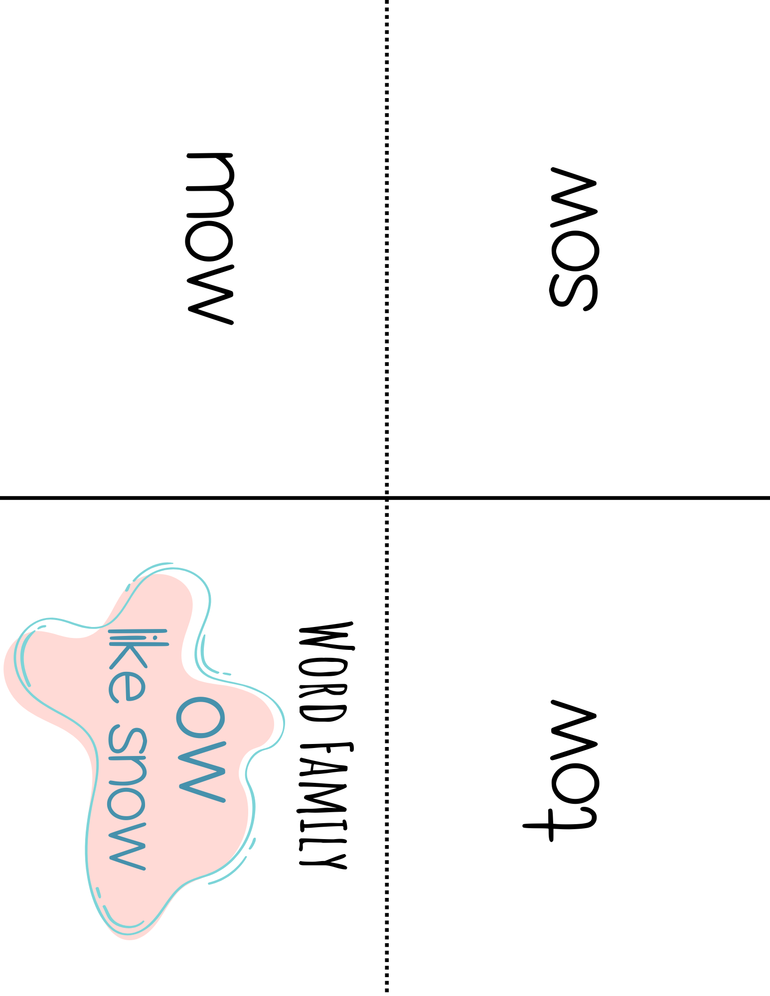 Word Family Books - Ow (As In Snow): This Word Family Booklet Emphasizes The Snow). It Goes Great A