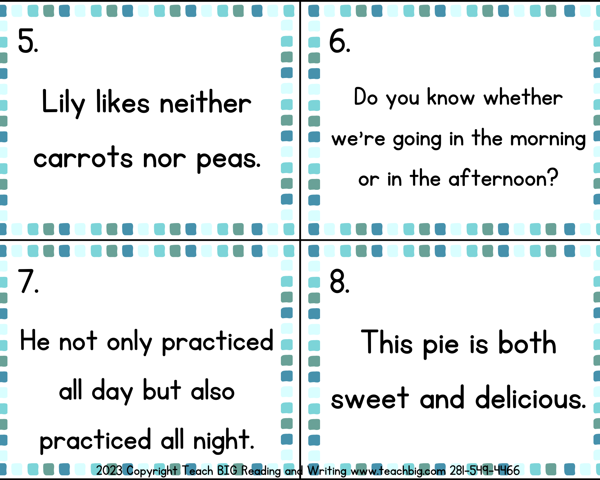 Correlative Conjunctions - This Resource Is Great For Grades 4-6.