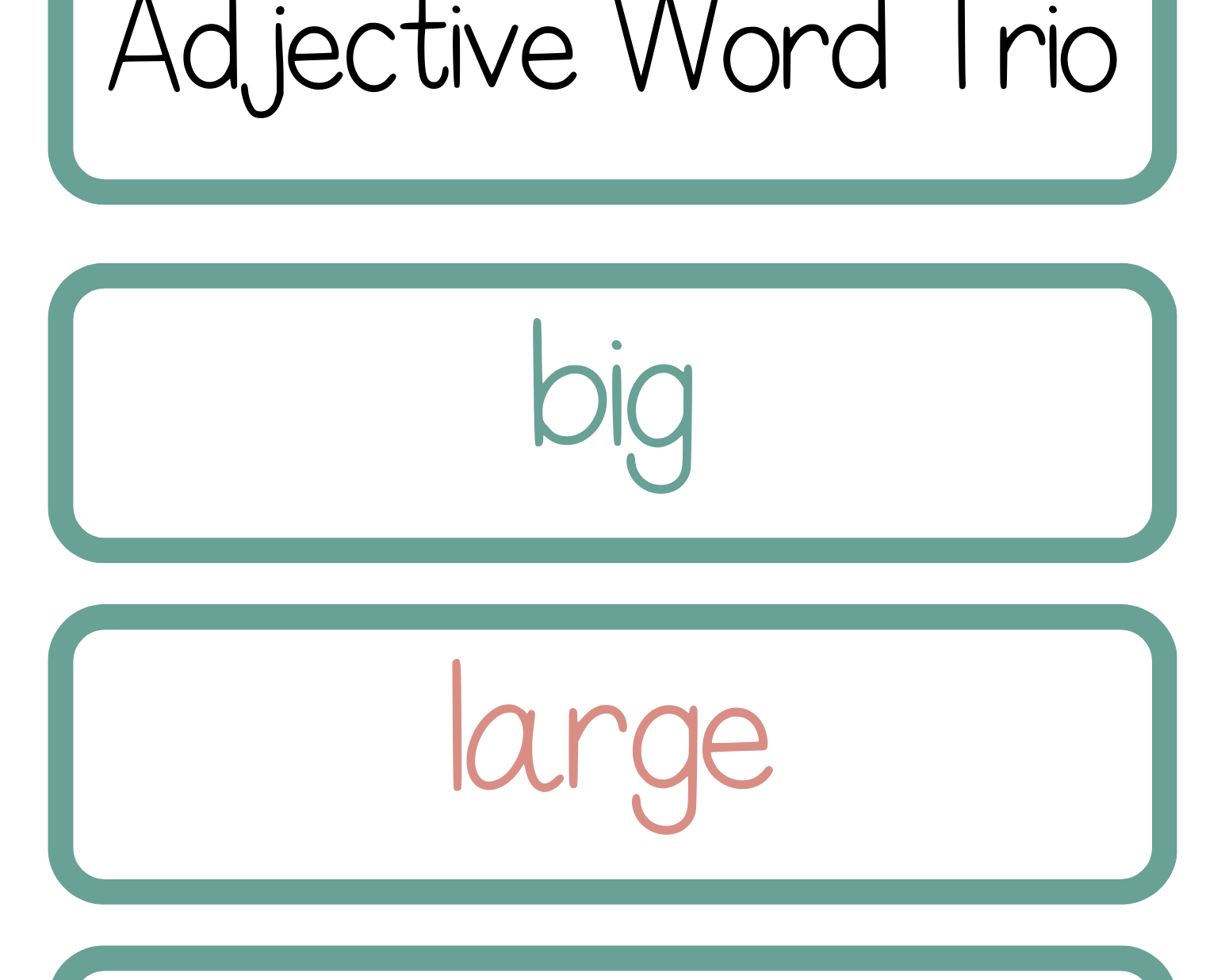 Word Trio Page | Buffalo Nickel Ranch Theme
