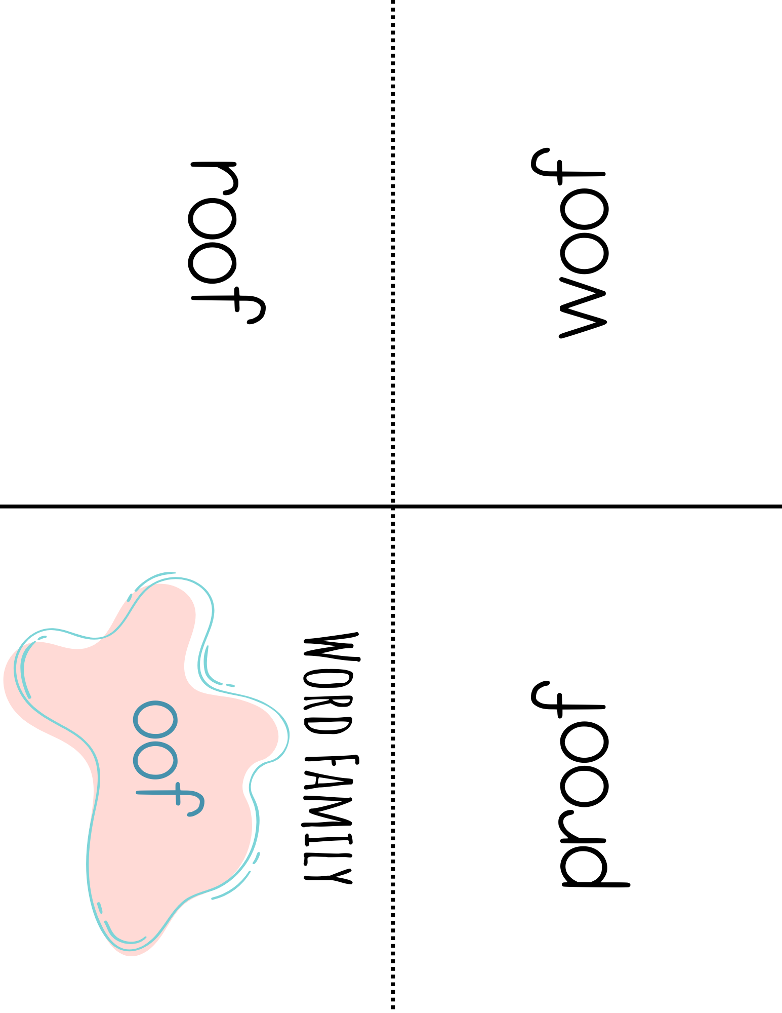 Word Family Books - Oof: This Word Family Booklet Emphasizes The Oof. It Goes Great In A Station Or
