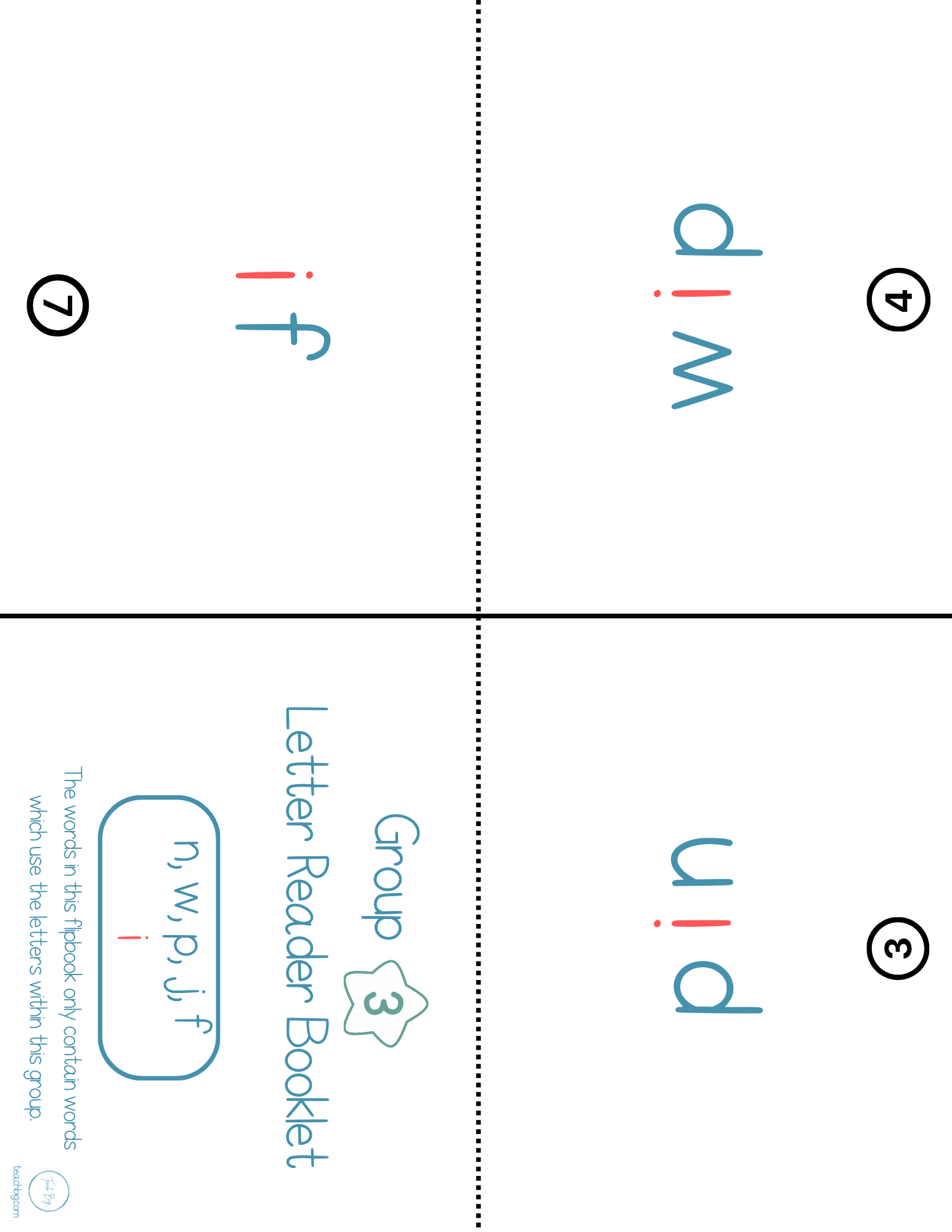 Letter Readers Group 3 (N W P J F): Each Reader Book Focuses Only On The Letters From That