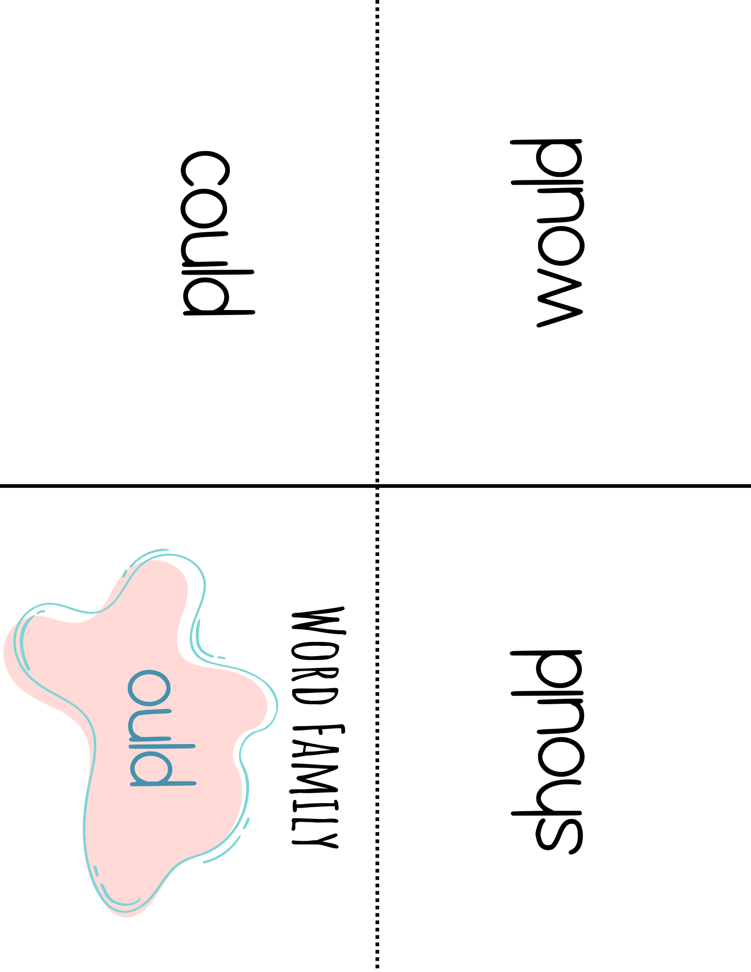 Word Family Books - Ould: This Word Family Booklet Emphasizes The Ould. It Goes Great In A Station