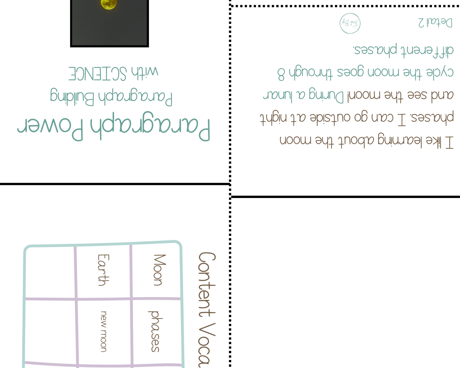 Paragraph Power Science Moon Phases | Whether It Is A Small Group Paired Student Activity Or An