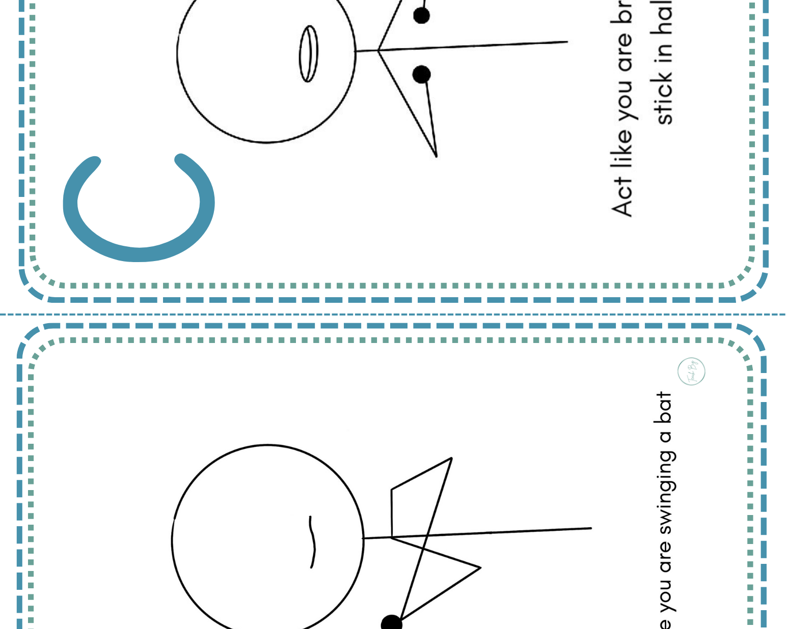 Alphabet Stick Figures Cumulative Flashcards
