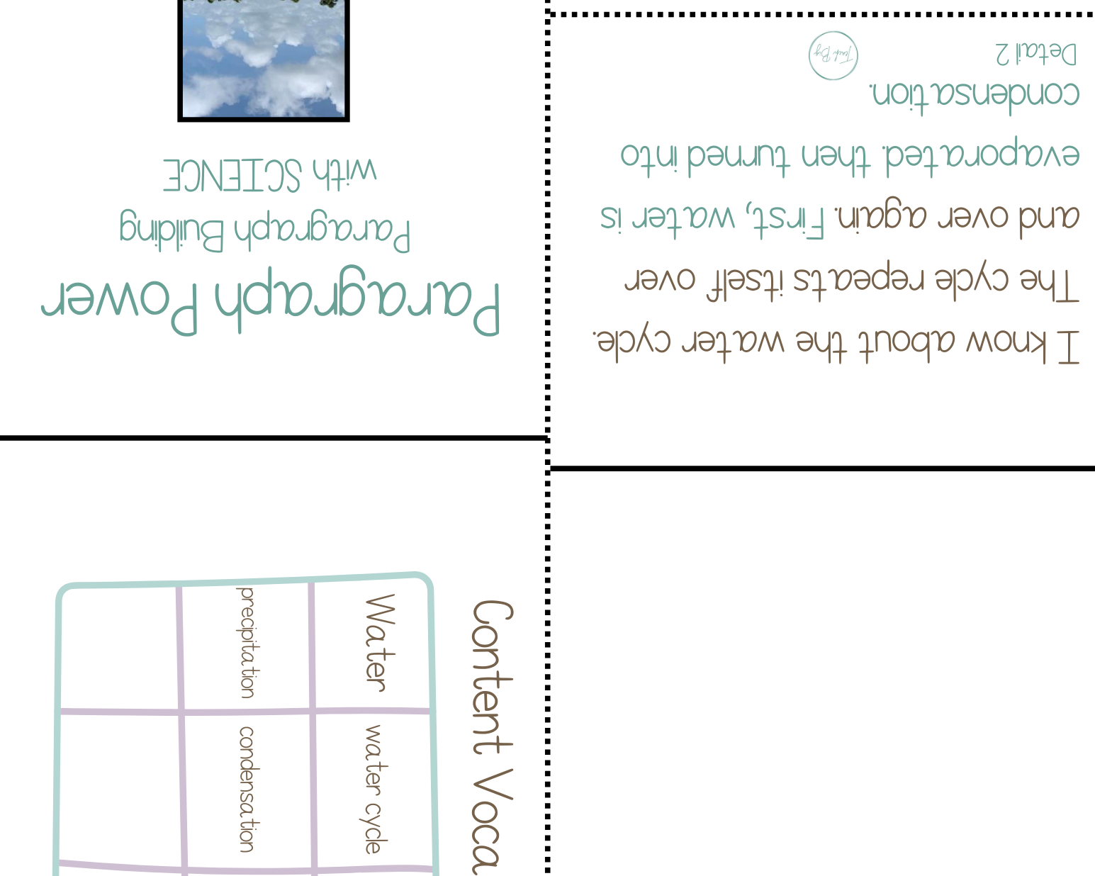 Paragraph Power Science Water Cycle | Whether It Is A Small Group Paired Student Activity Or An