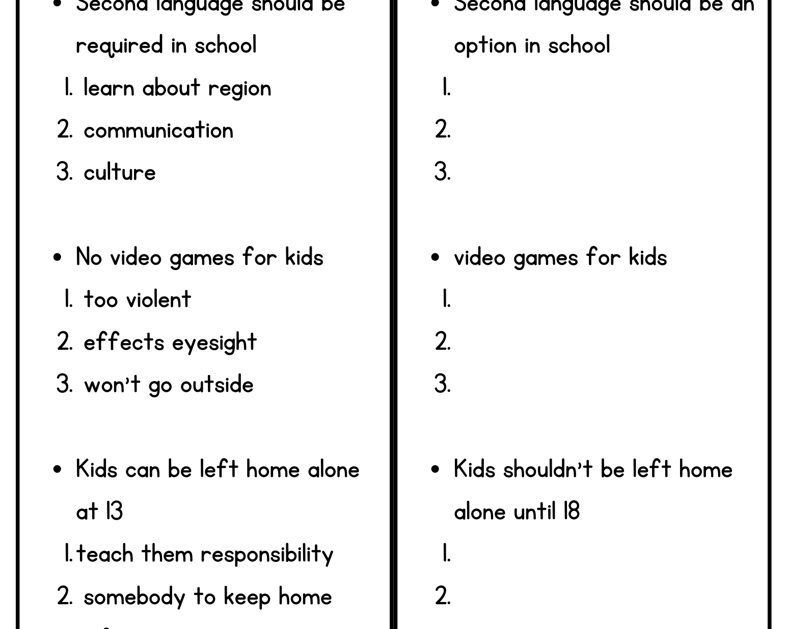 Counter Arguments - This Resource Is Great For Grades 7-8.