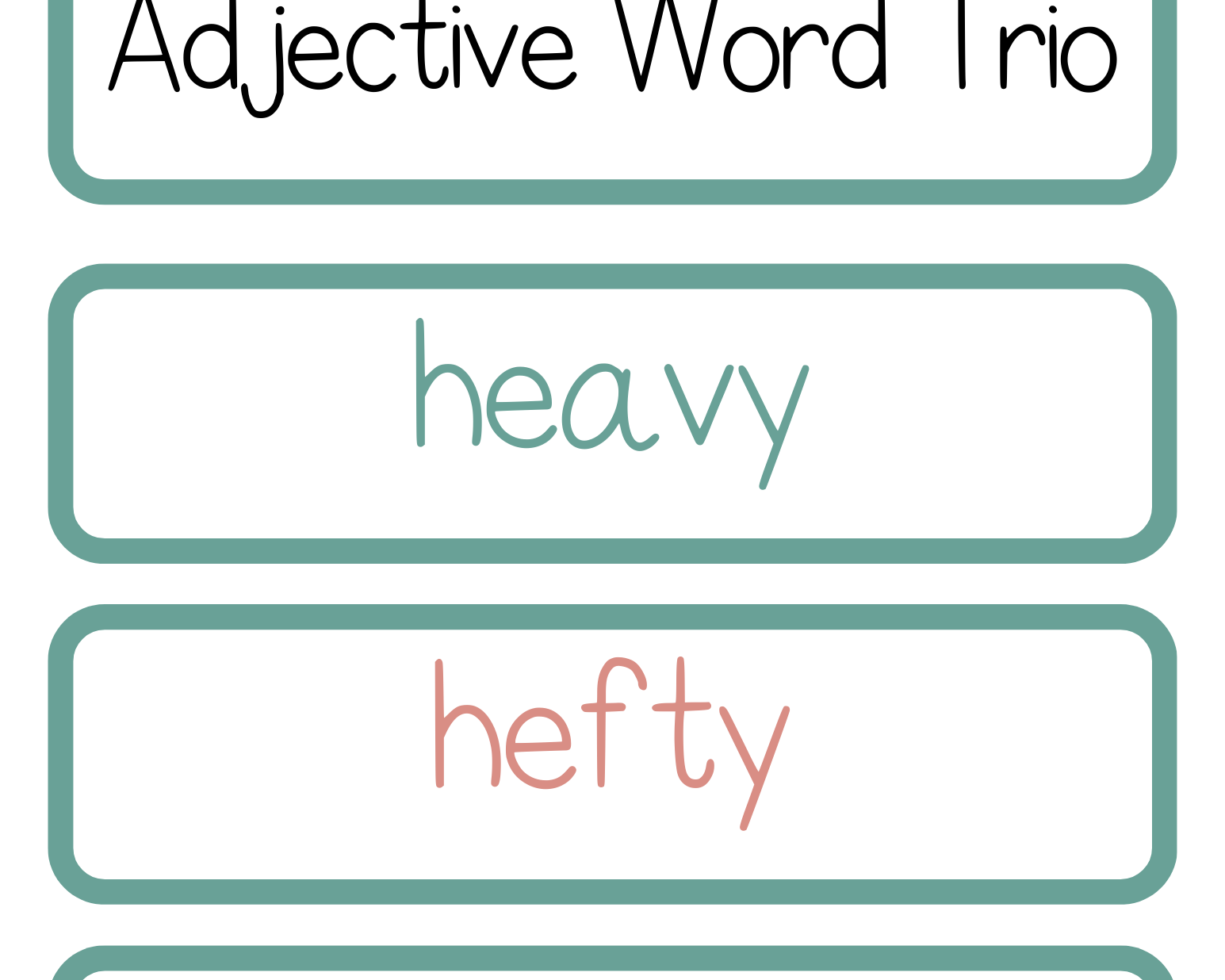 Word Trio Page | Buffalo Nickel Ranch Theme