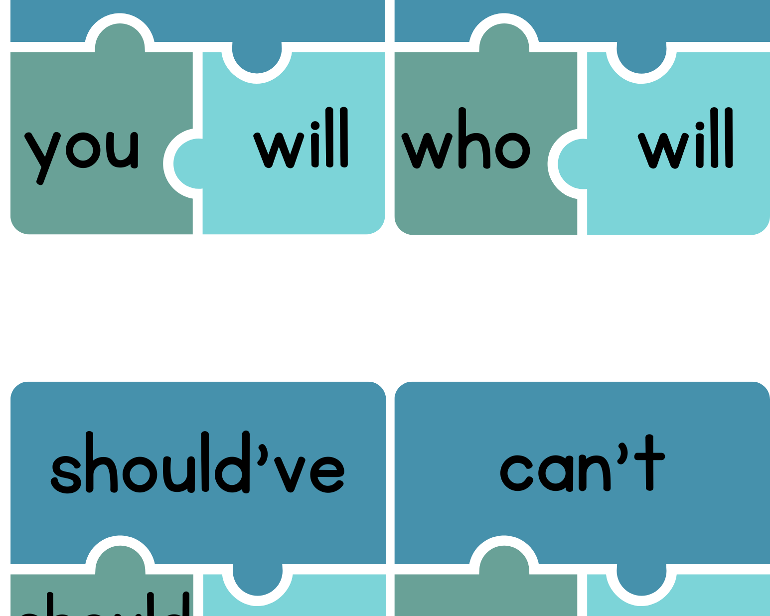 Contraction Puzzles Activity - This Resource Is Great For Grades 2-3.