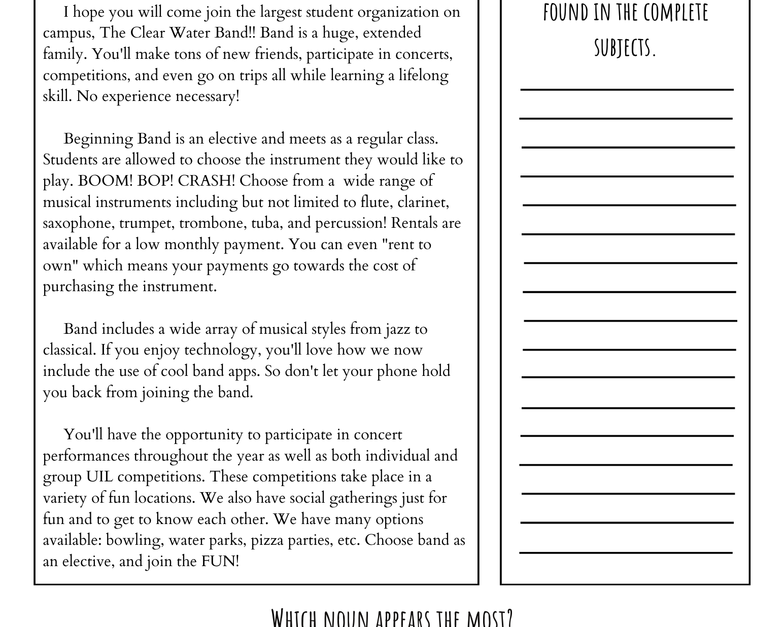 Teaching Central Idea