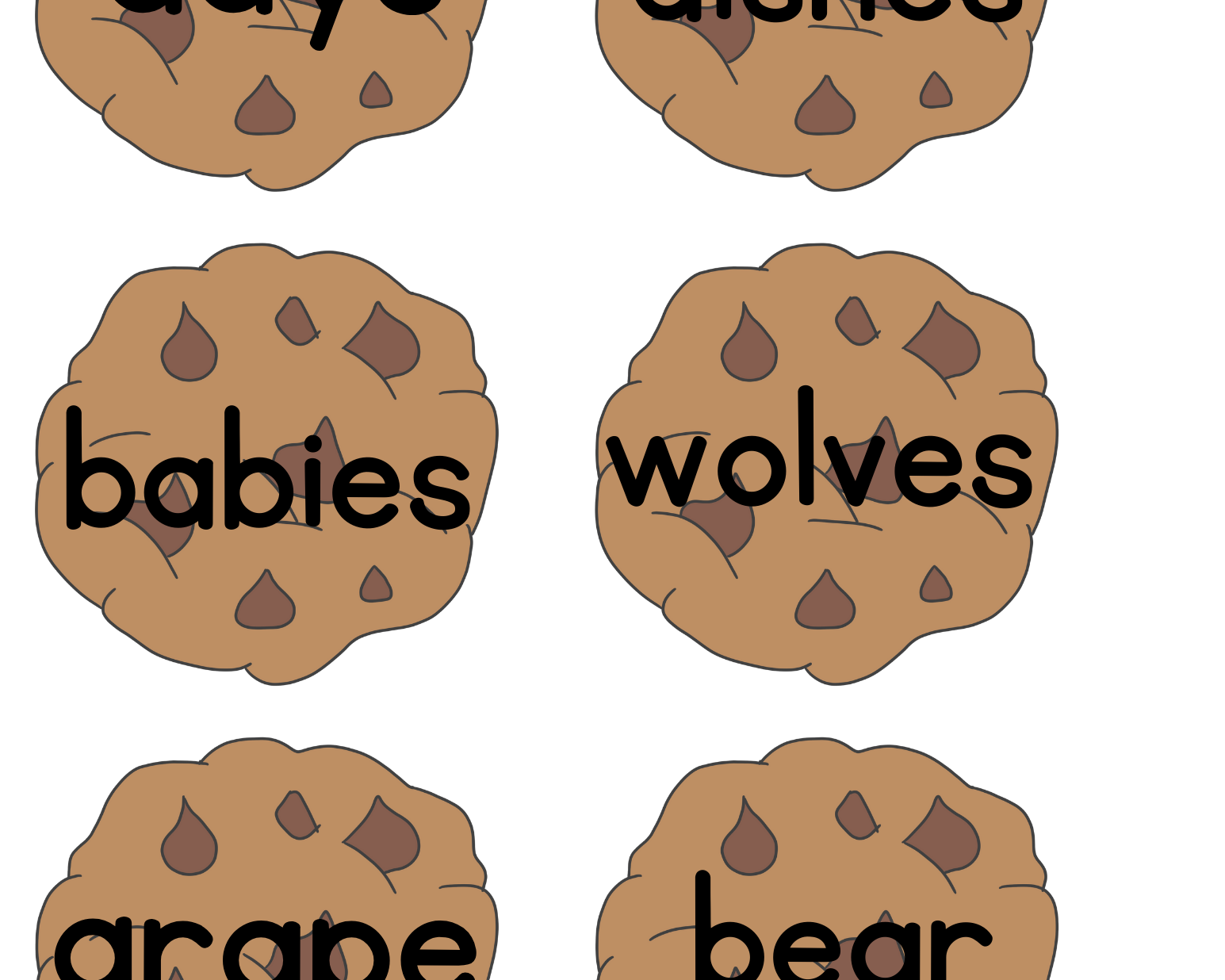 Singular & Plural Nouns Cookies Activity - This Resource Is Great For Grades 2-3.