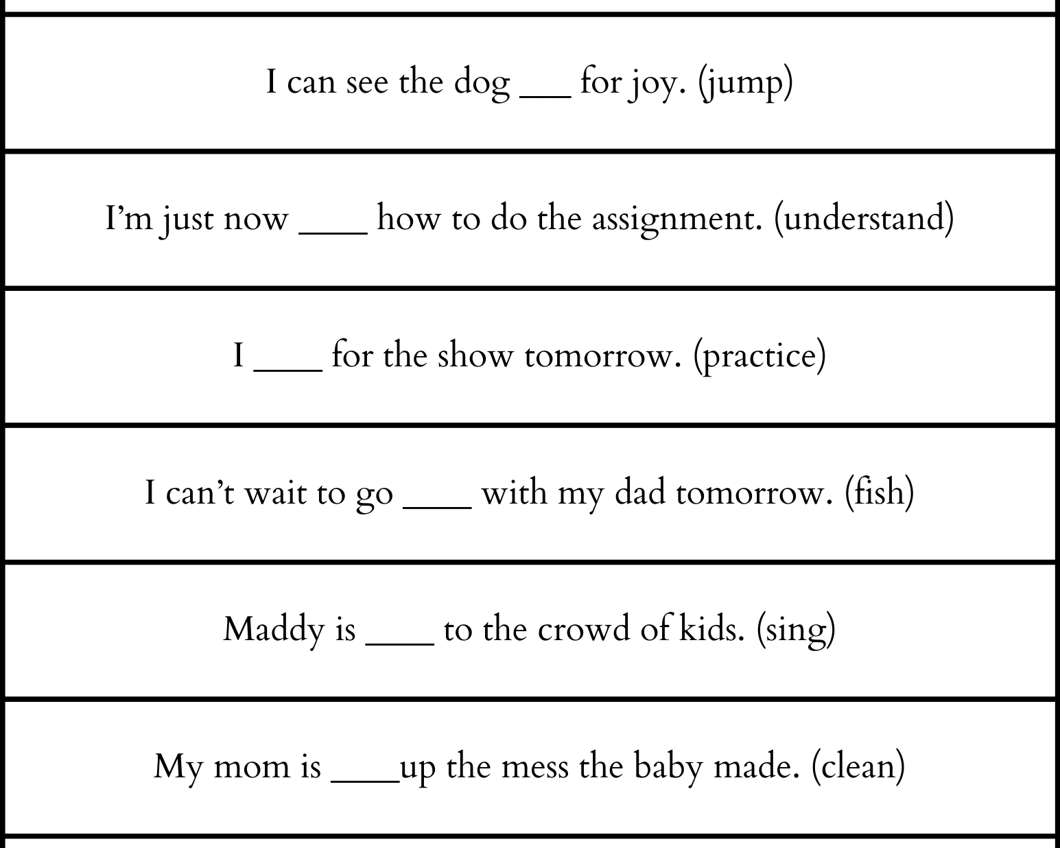 Verb Tents Activity - This Resource Is Great For Grades 7-8.