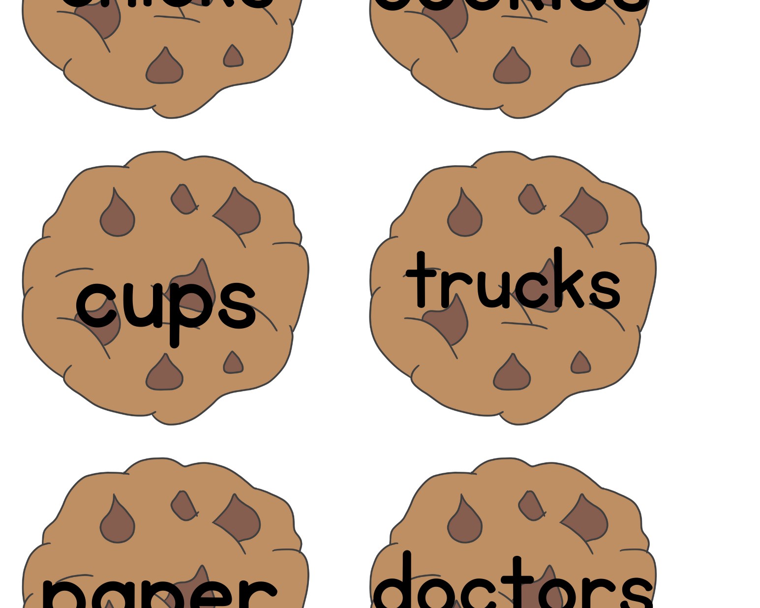 Singular & Plural Nouns Cookies Activity - This Resource Is Great For Grades 2-3.