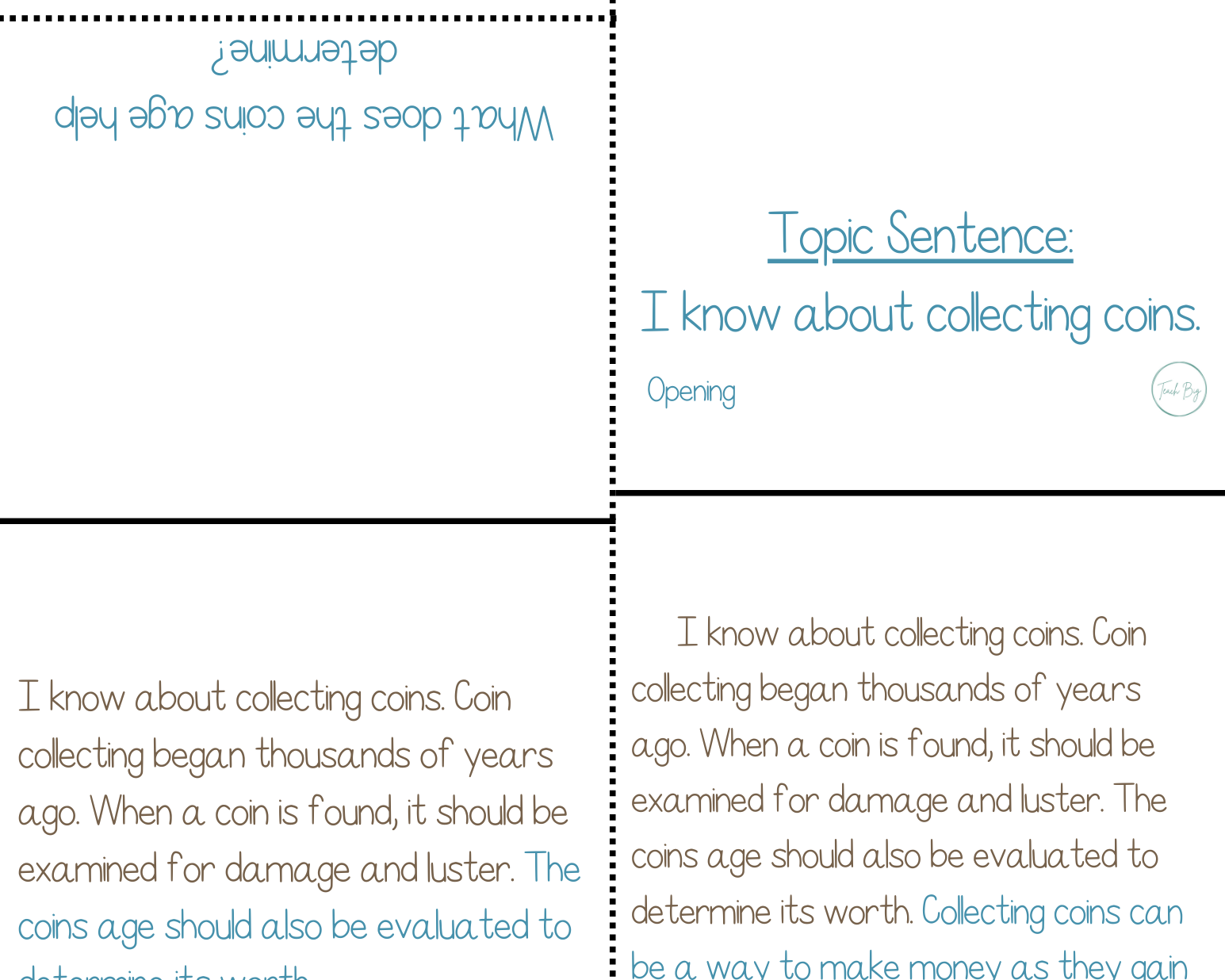 Paragraph Power - Social Studies Collecting Coins | Whether It Is A Small Group Paired Student