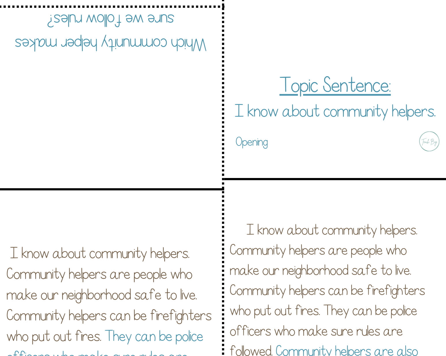 Paragraph Power - Social Studies Community Helpers | Whether It Is A Small Group Paired Student