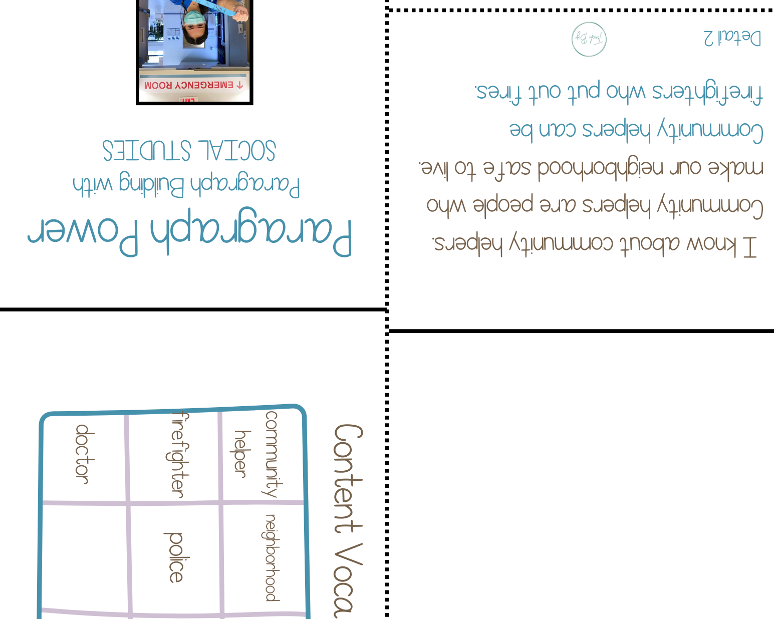 Paragraph Power - Social Studies Community Helpers | Whether It Is A Small Group Paired Student