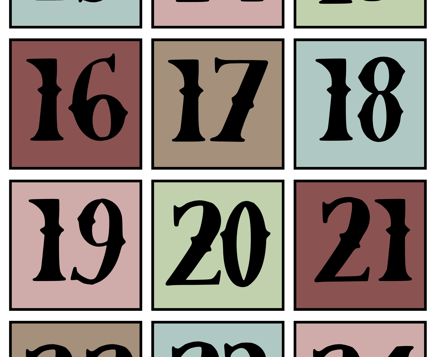 Calendar Set | Buffalo Nickel Ranch Theme