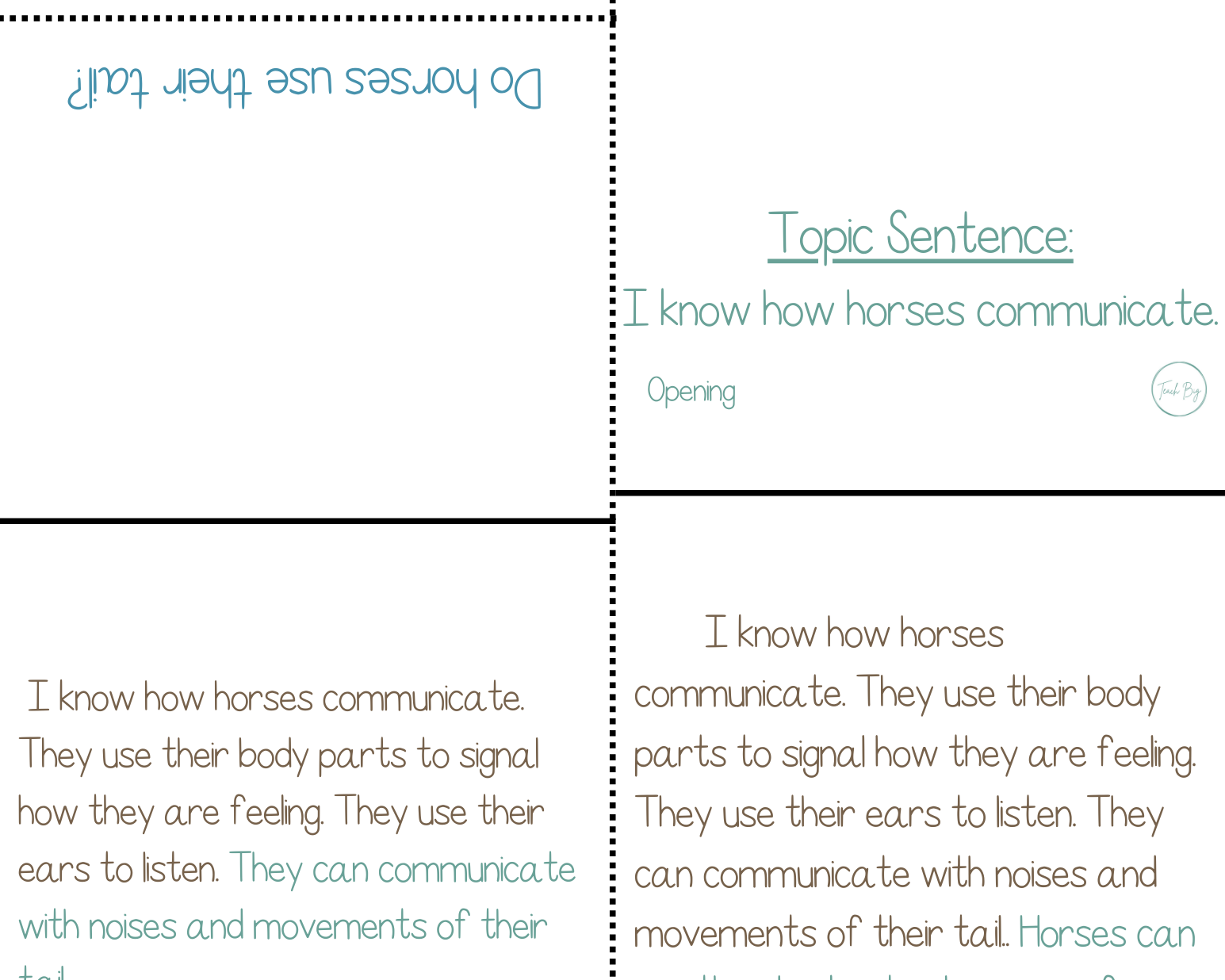 Paragraph Power - Science How Horses Communicate | Whether It Is A Small Group Paired Student